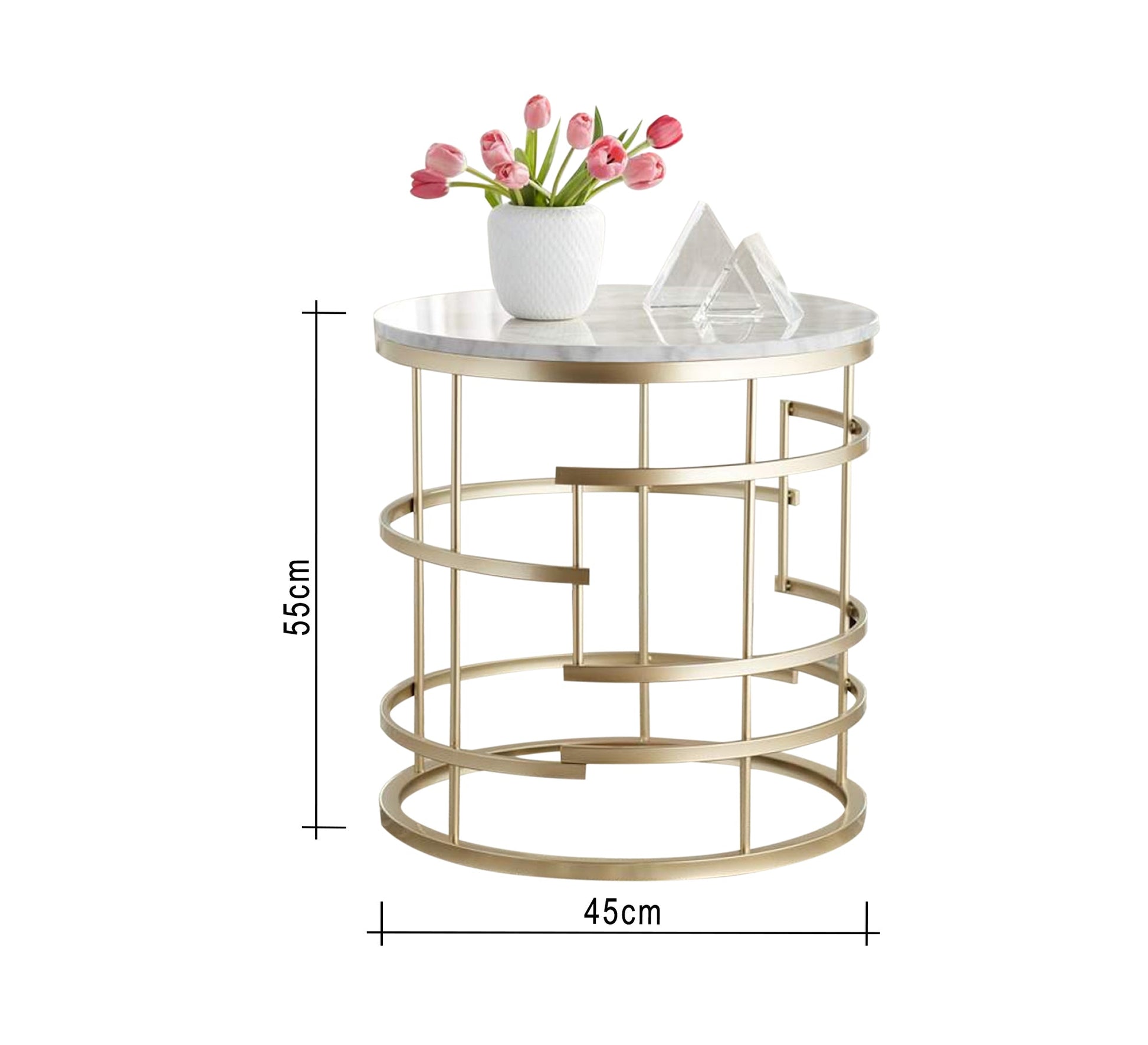 Circular table with a decorative frame - Vitrine Furniture - Furniture