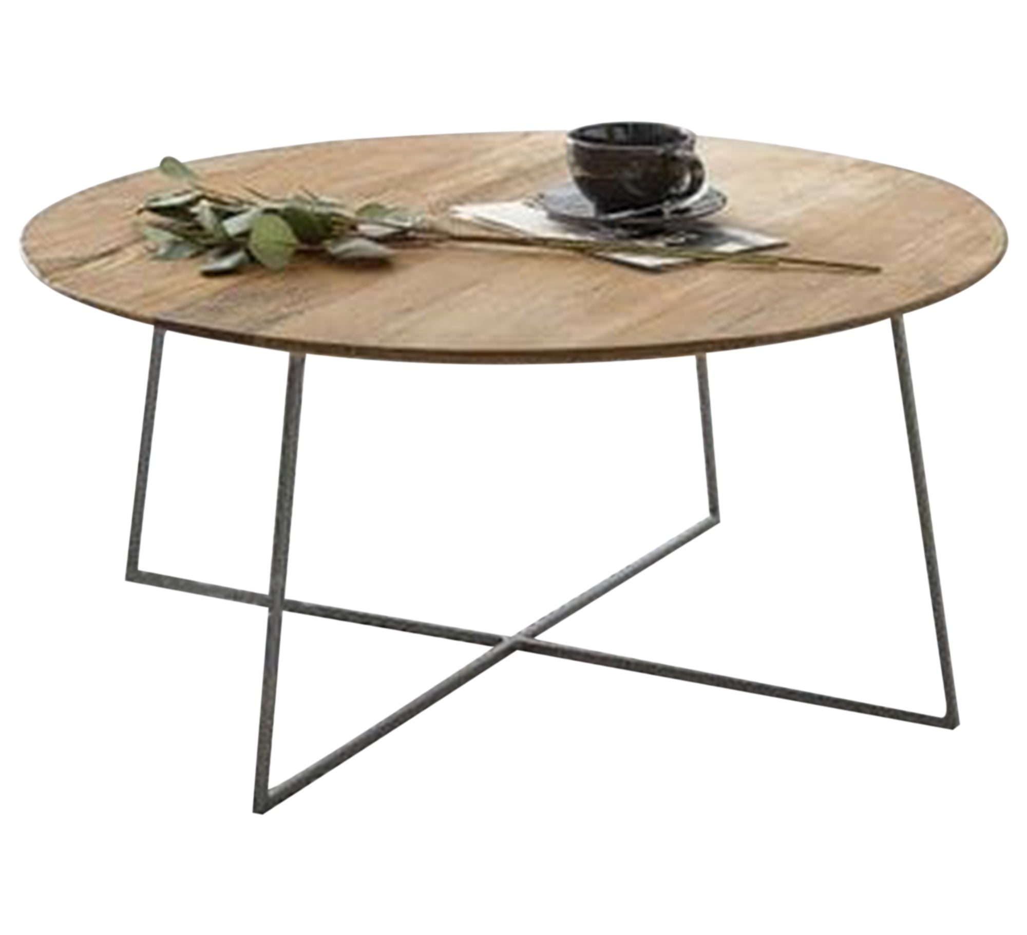 Circular table with an X - shaped base - Vitrine Furniture - Furniture