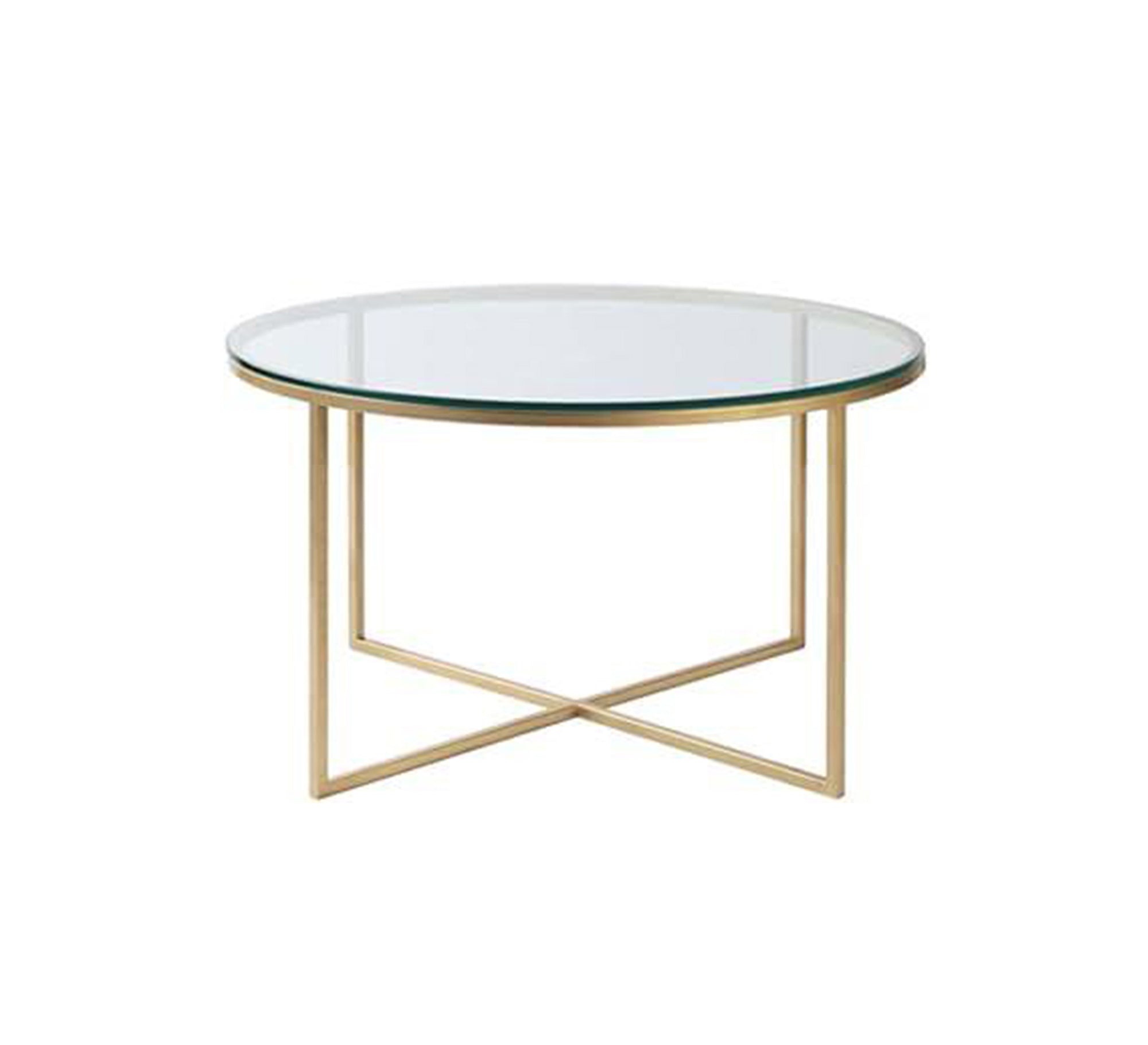 Circular table with an X - shaped frame - Vitrine Furniture - Furniture