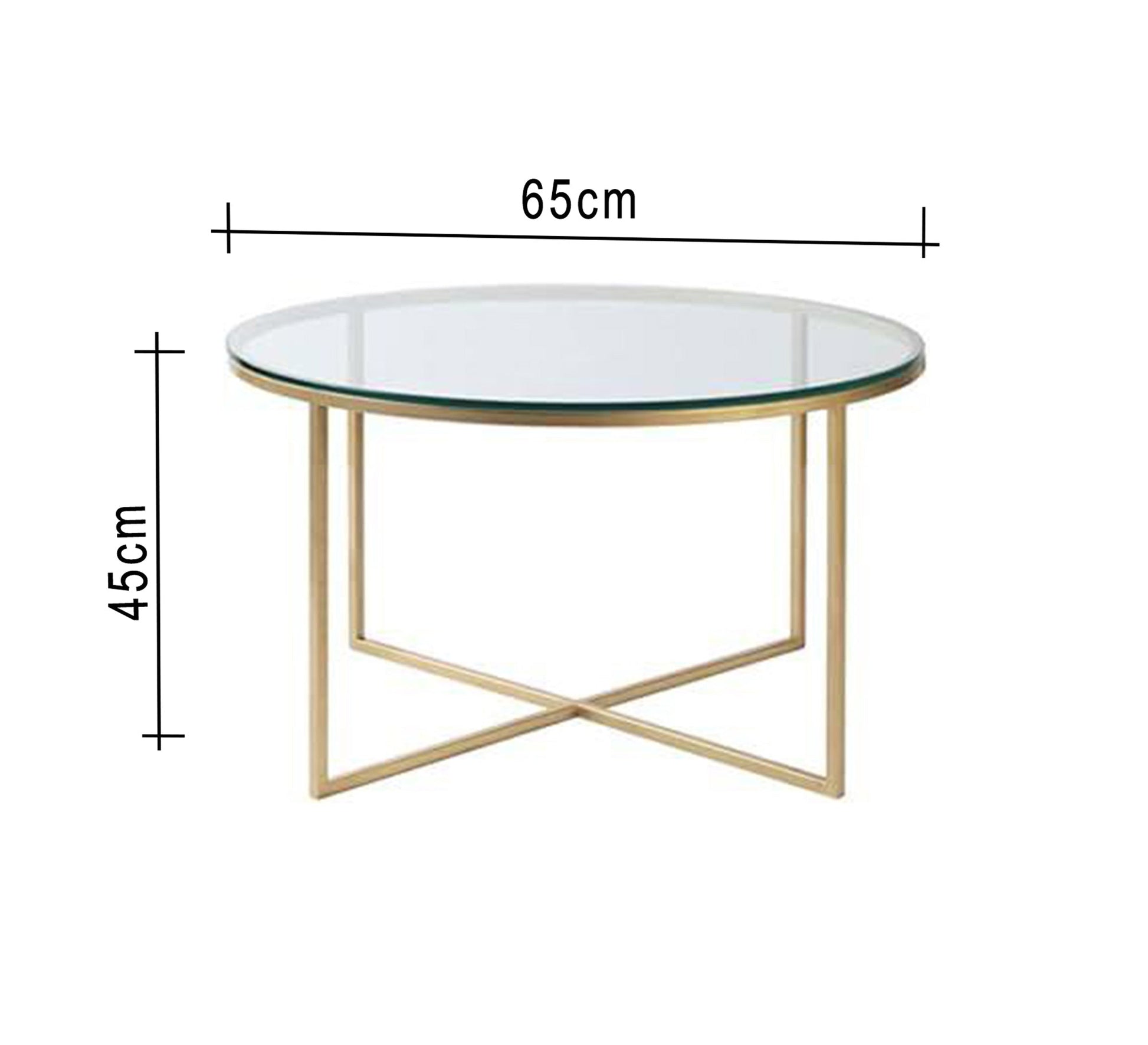 Circular table with an X - shaped frame - Vitrine Furniture - Furniture