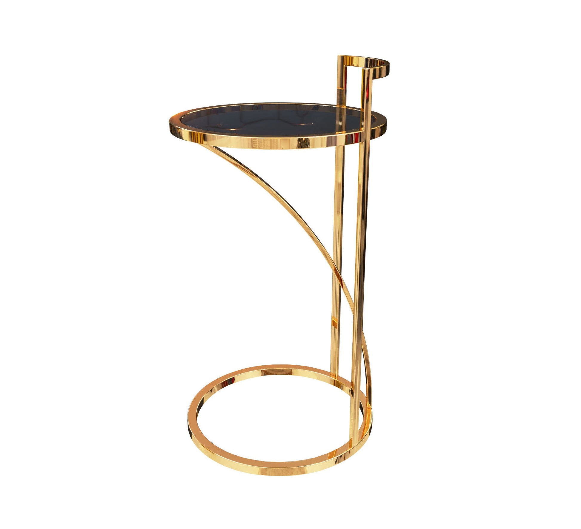 Circular table with black glass top - Vitrine Furniture - Furniture