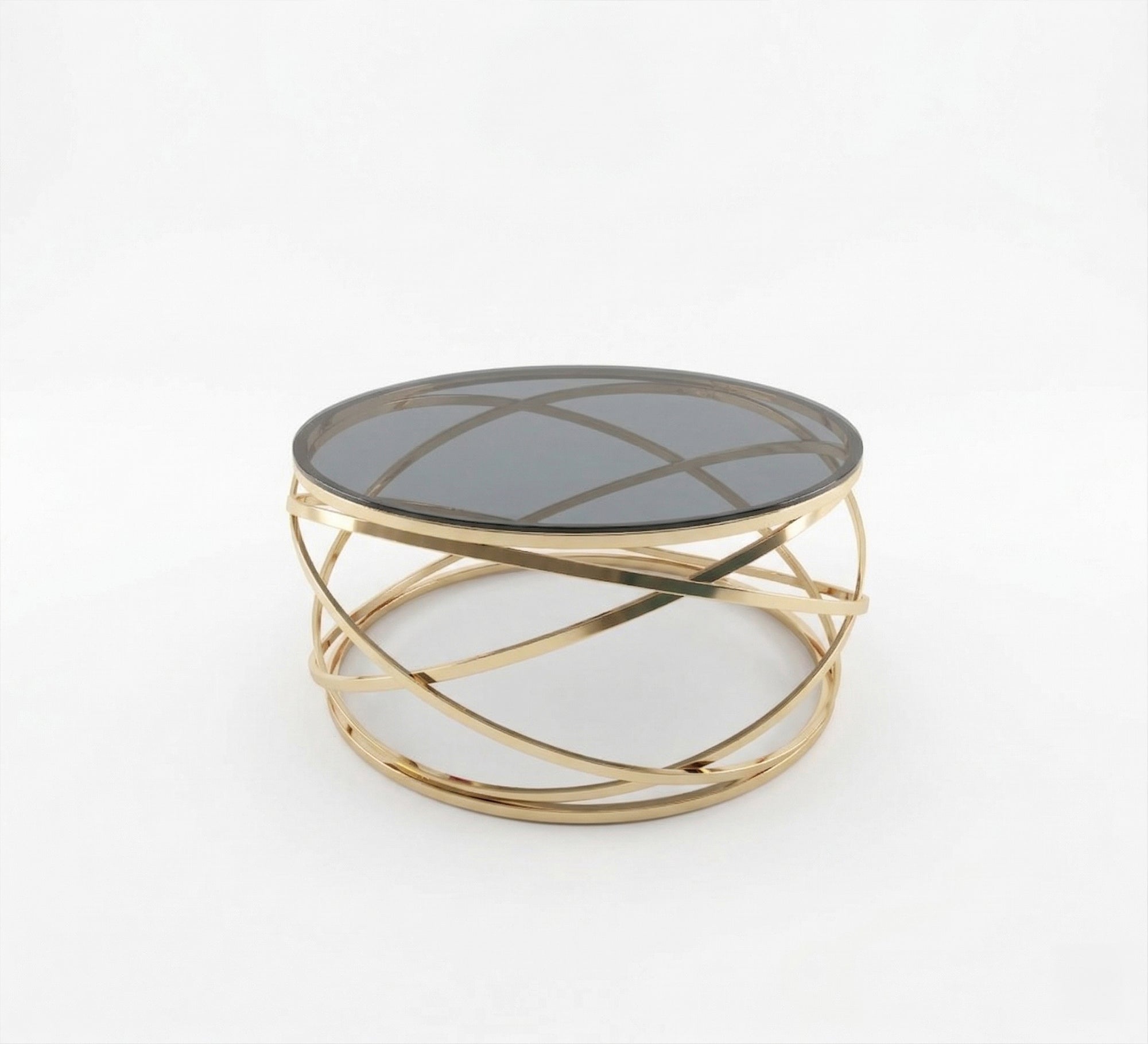 Circular table with golden blown chassis - Vitrine Furniture - Coffee Tables