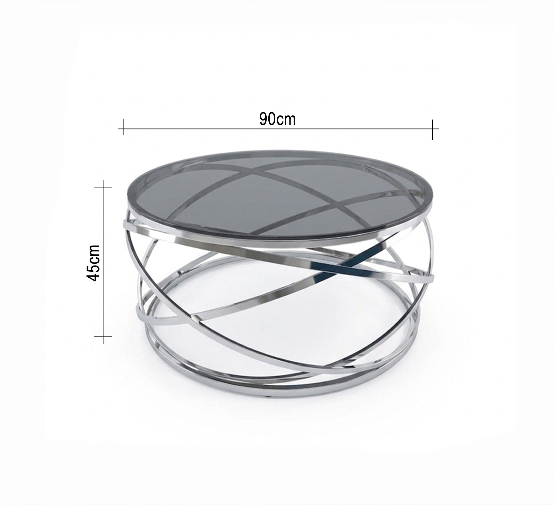 Circular table with silver blown chassis - Vitrine Furniture - Coffee Tables