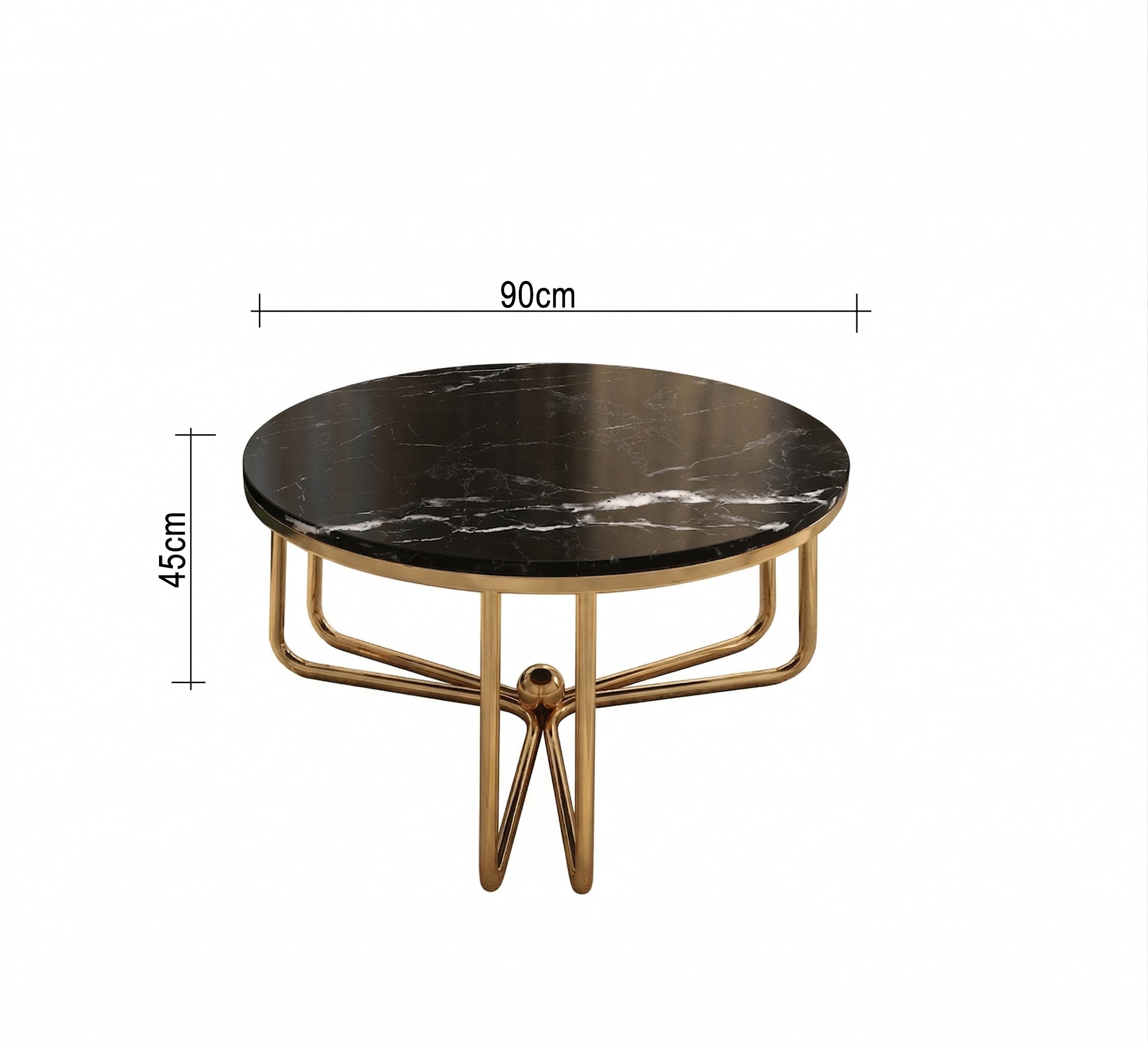 Circular table with Spanish marble top - Vitrine Furniture - Coffee Tables