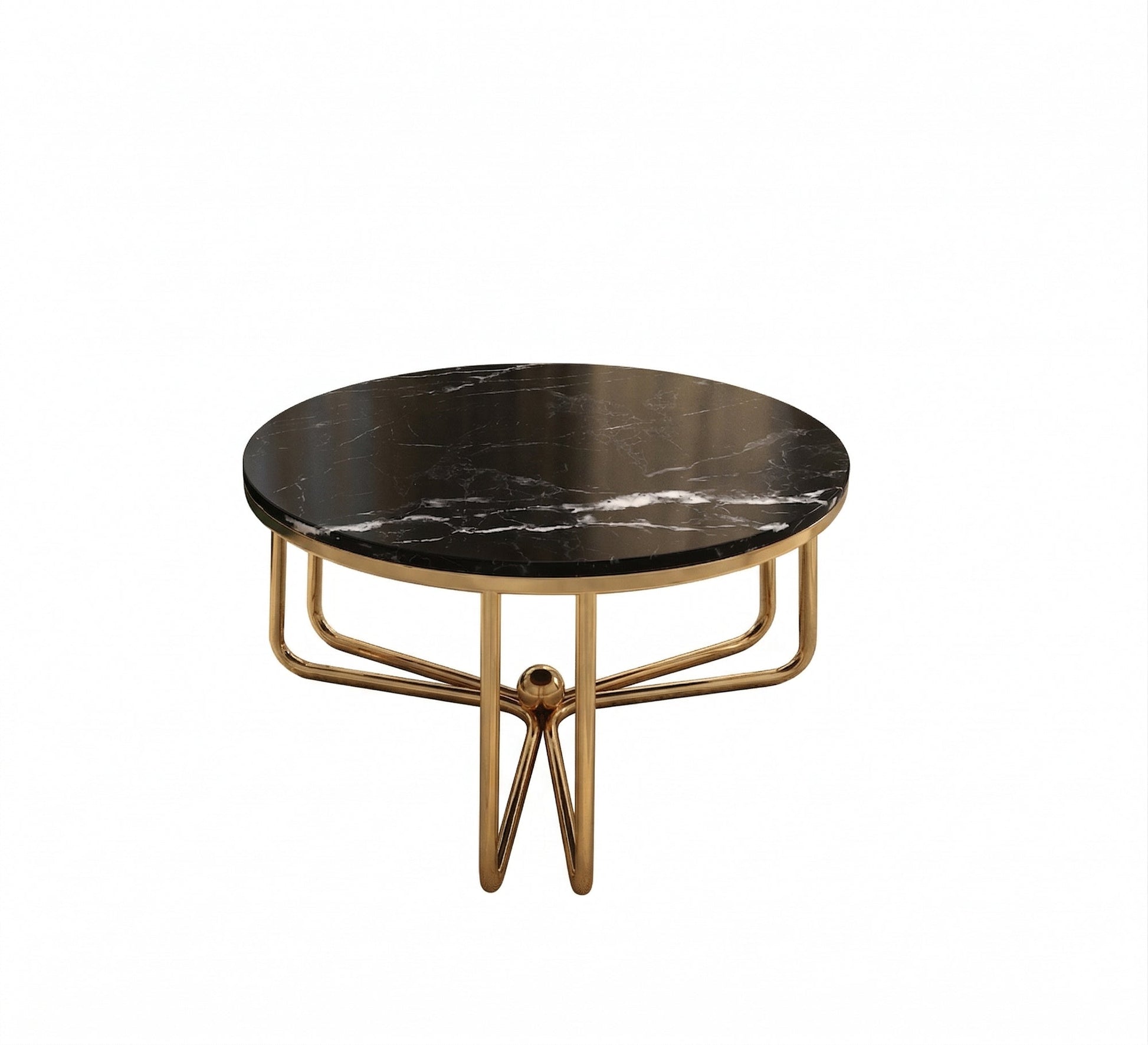 Circular table with Spanish marble top - Vitrine Furniture - Coffee Tables