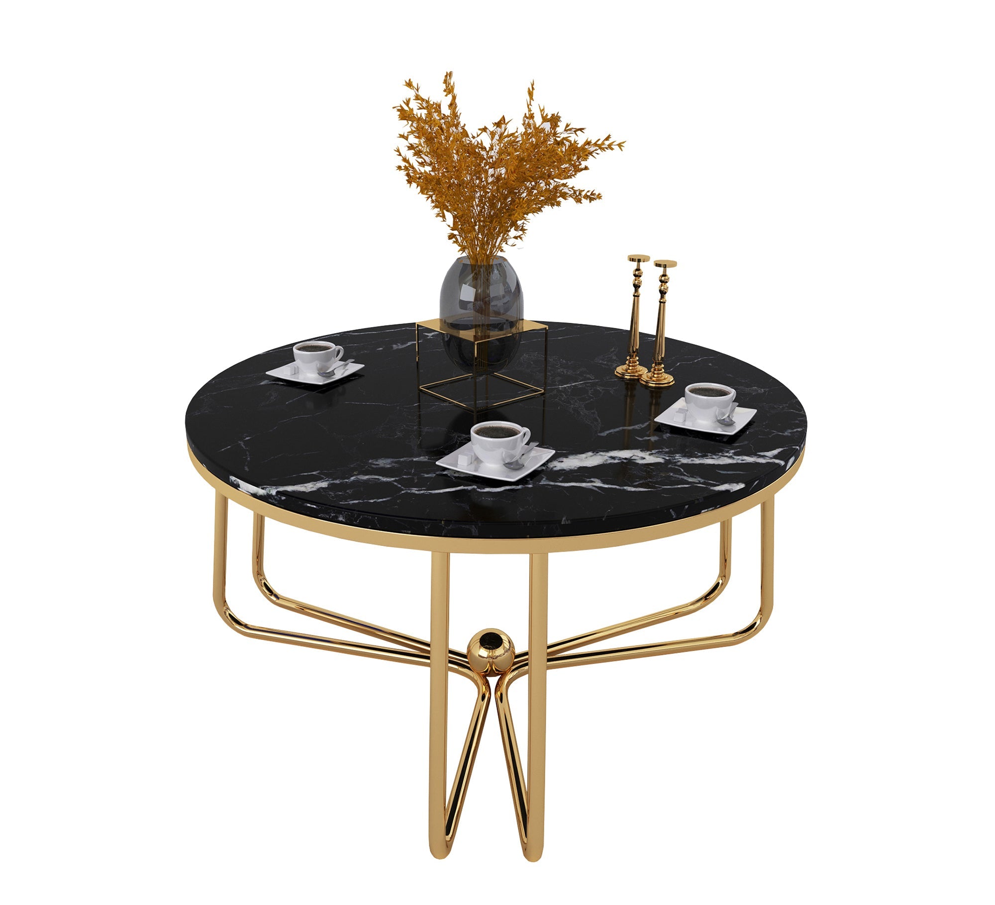 Circular table with Spanish marble top - Vitrine Furniture - Furniture