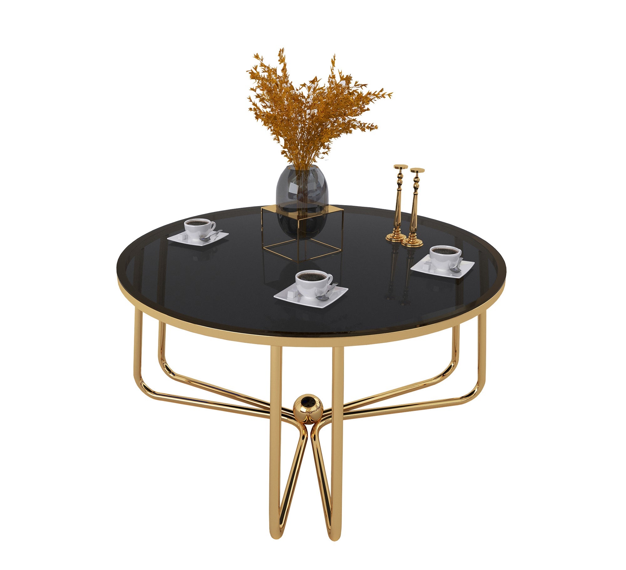 Circular table with three interlocking legs - Vitrine Furniture - Furniture