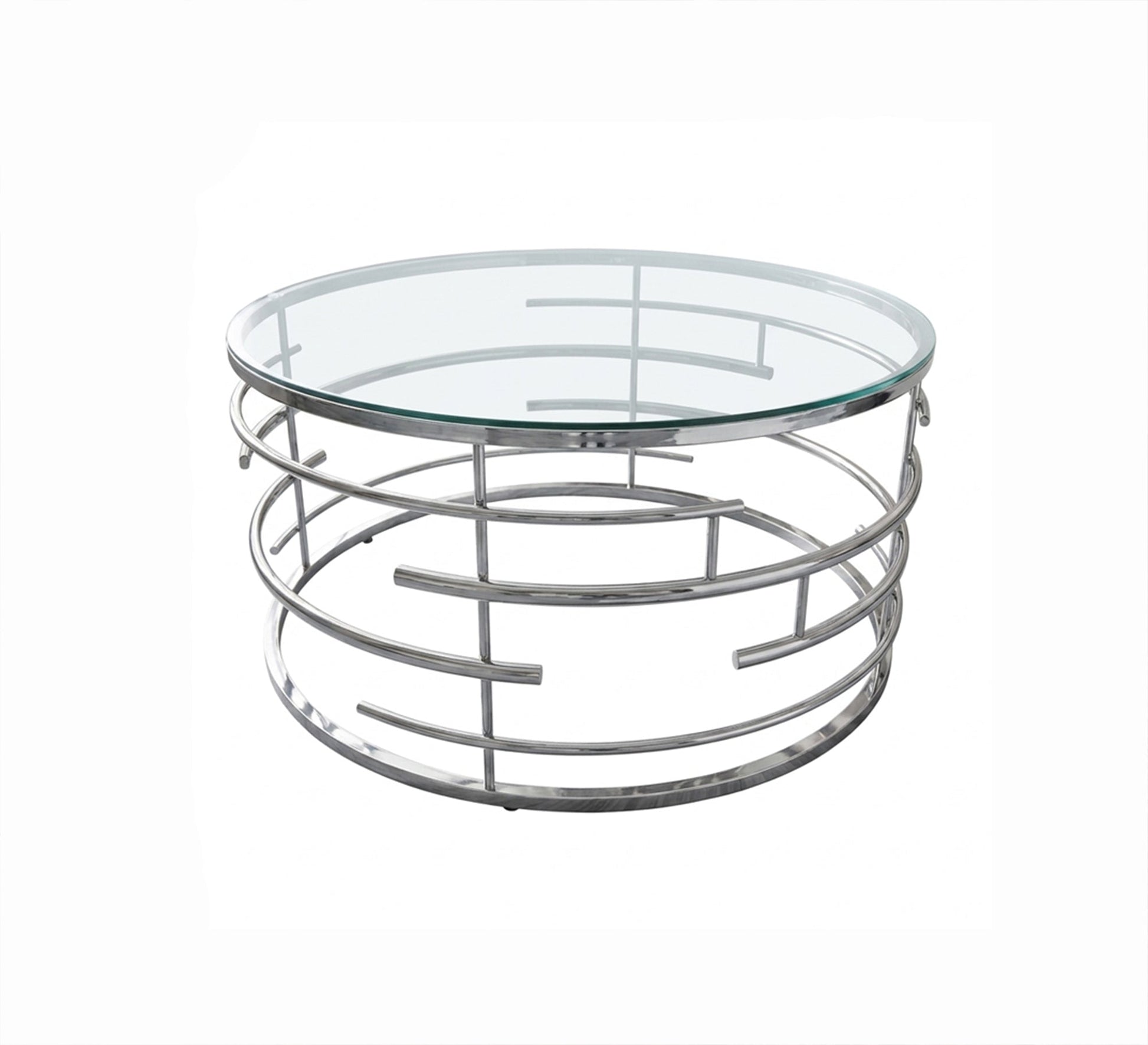 Circular table with transparent glass - Vitrine Furniture - Coffee Tables