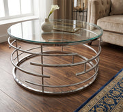 Circular table with transparent glass - Vitrine Furniture - Coffee Tables