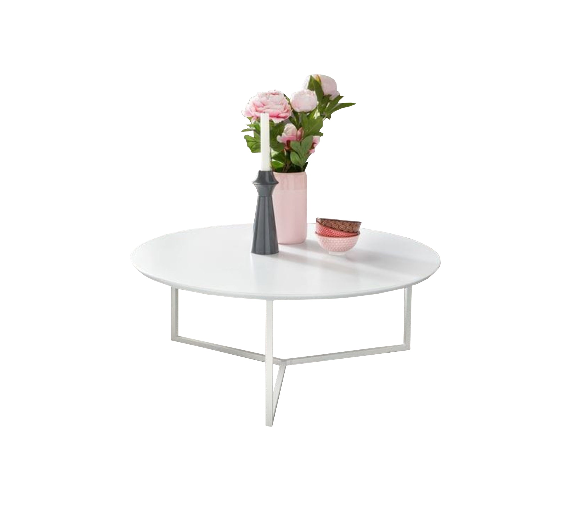 Circular table with white frame - Vitrine Furniture - Furniture