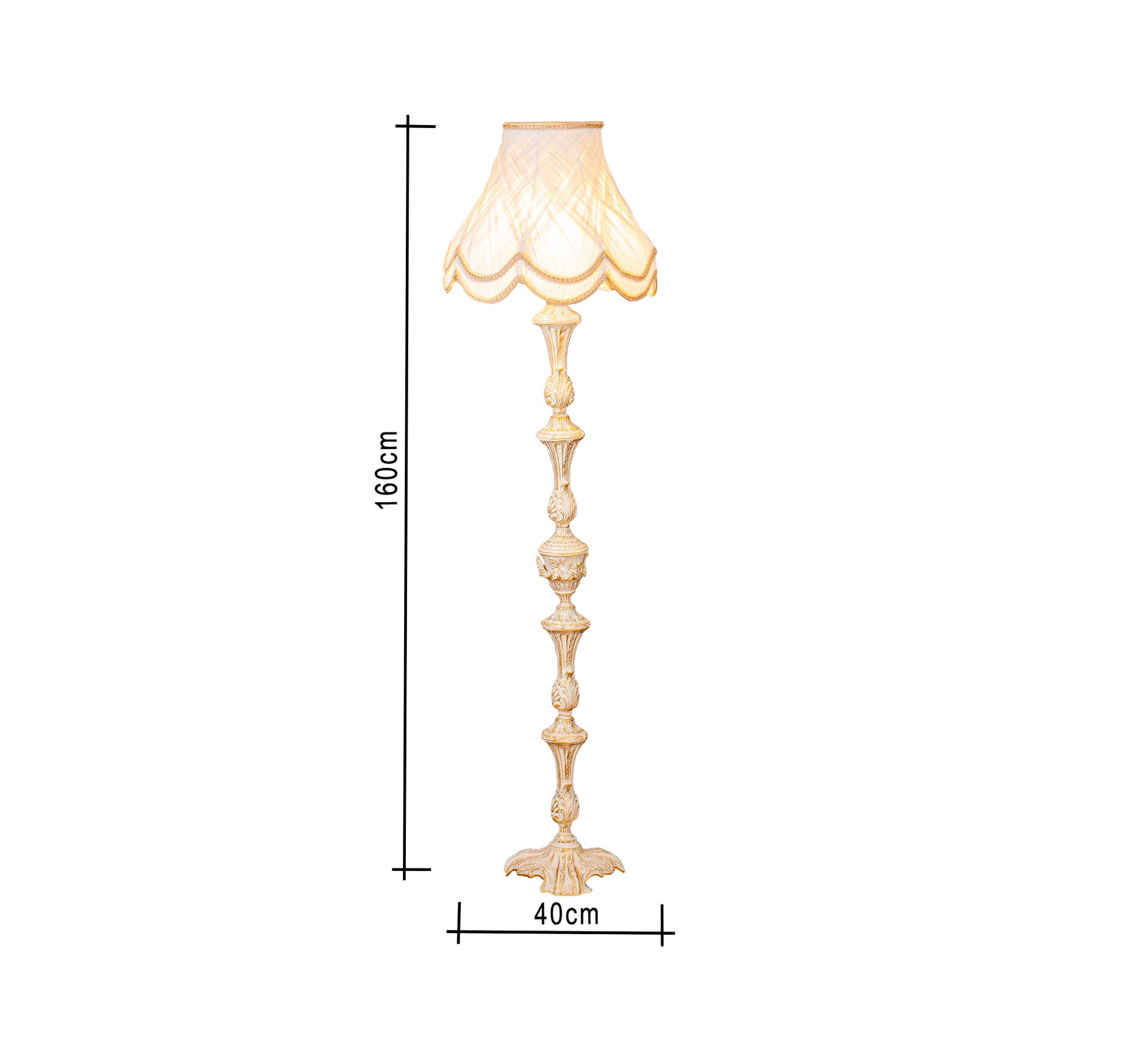 Classic antique ornate floor lamp - Vitrine Furniture - Lighting