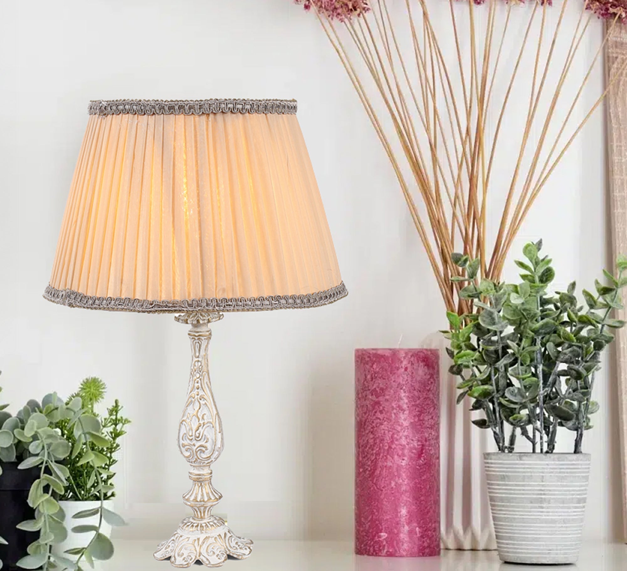 Classic beige lamp for warm lighting - Vitrine Furniture - Lighting