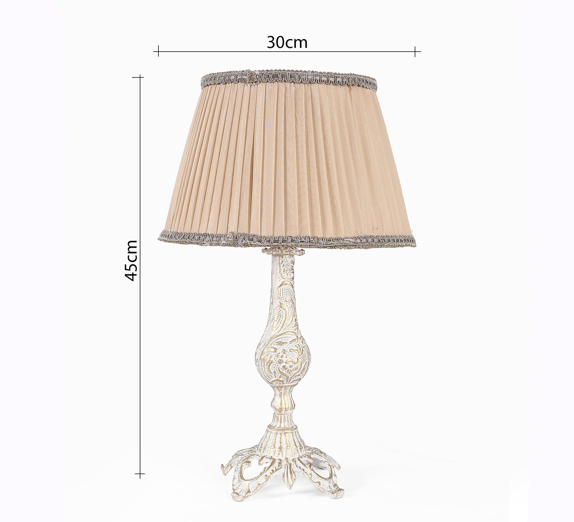 Classic beige lamp with a golden touch - Vitrine Furniture - Lighting