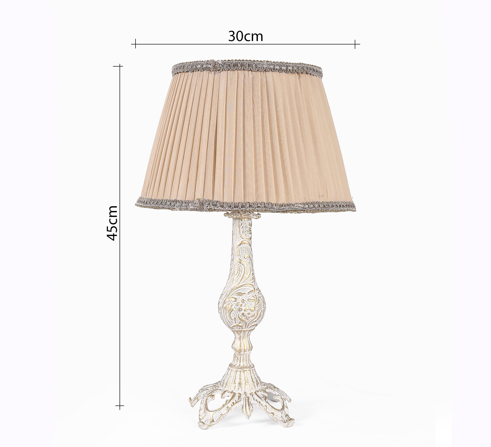 Classic beige lamp with a golden touch - Vitrine Furniture - Lighting