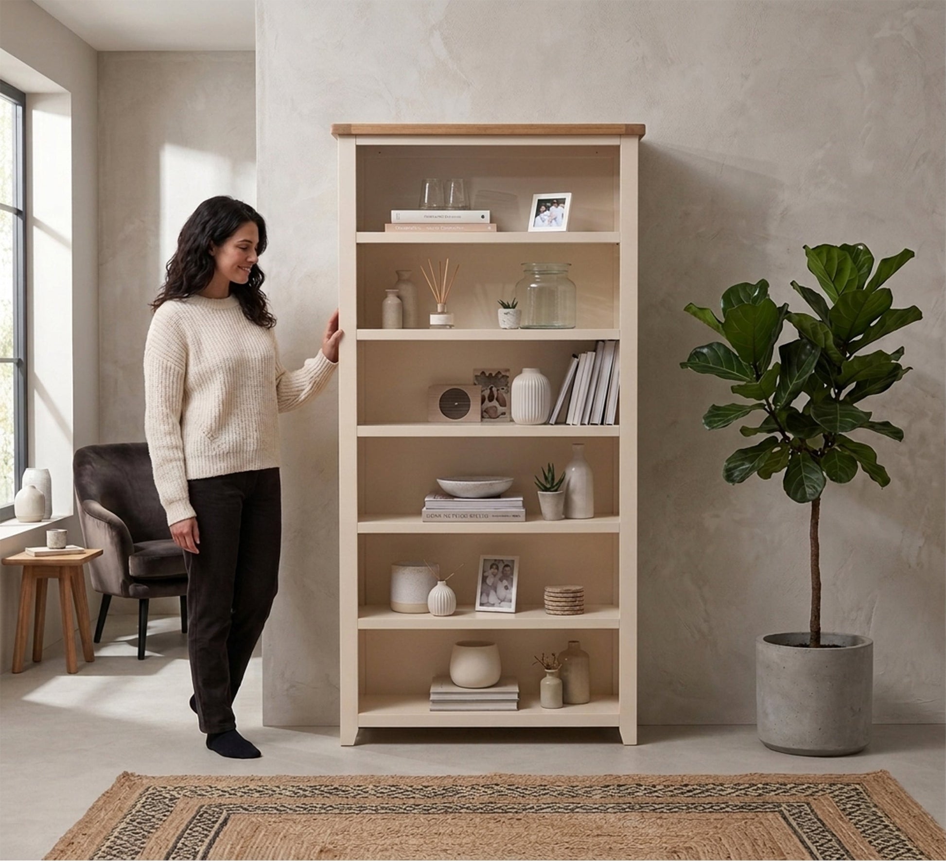 Classic bookcase with equal - height shelves - Vitrine Furniture - Office Bookcases