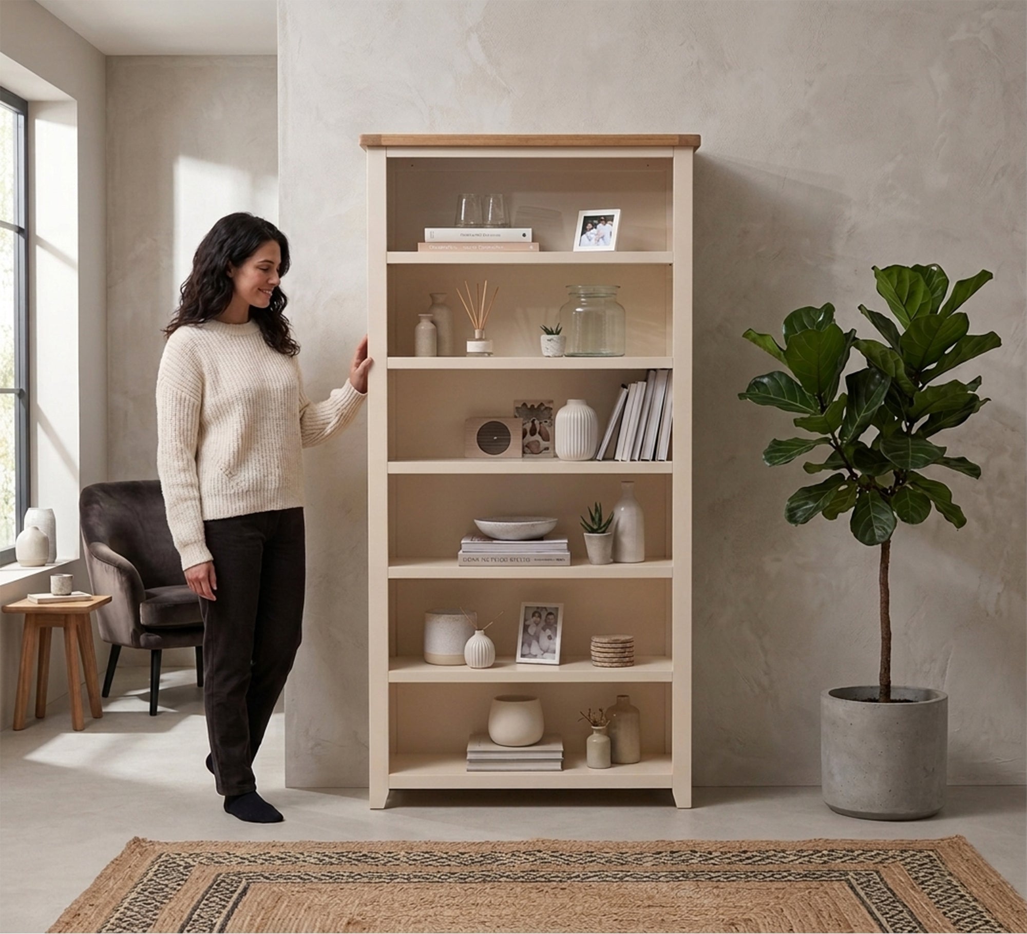 Classic bookcase with equal - height shelves - Vitrine Furniture - Office Bookcases