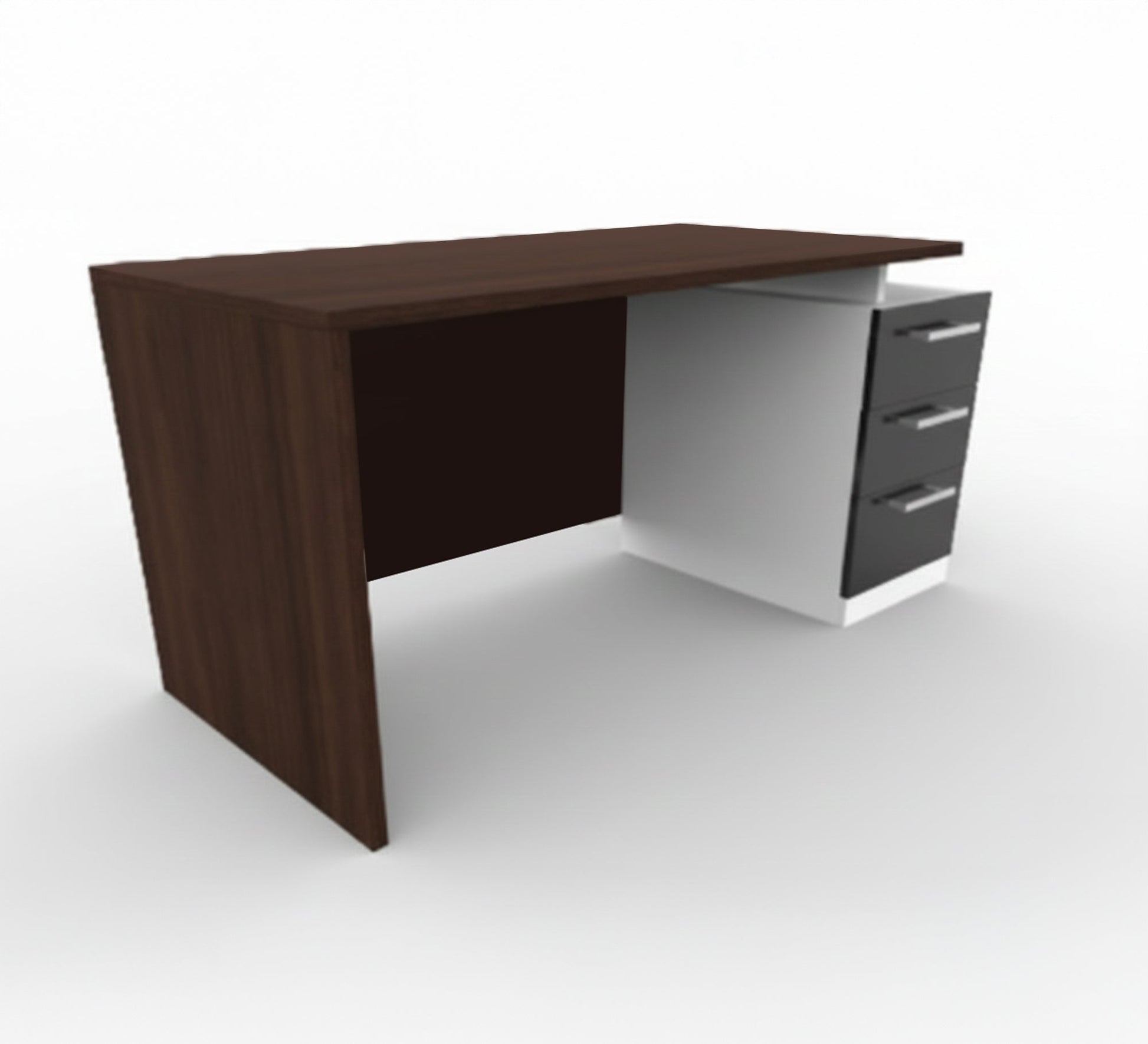 Classic brown desk with side drawer unit - Vitrine Furniture - Furniture
