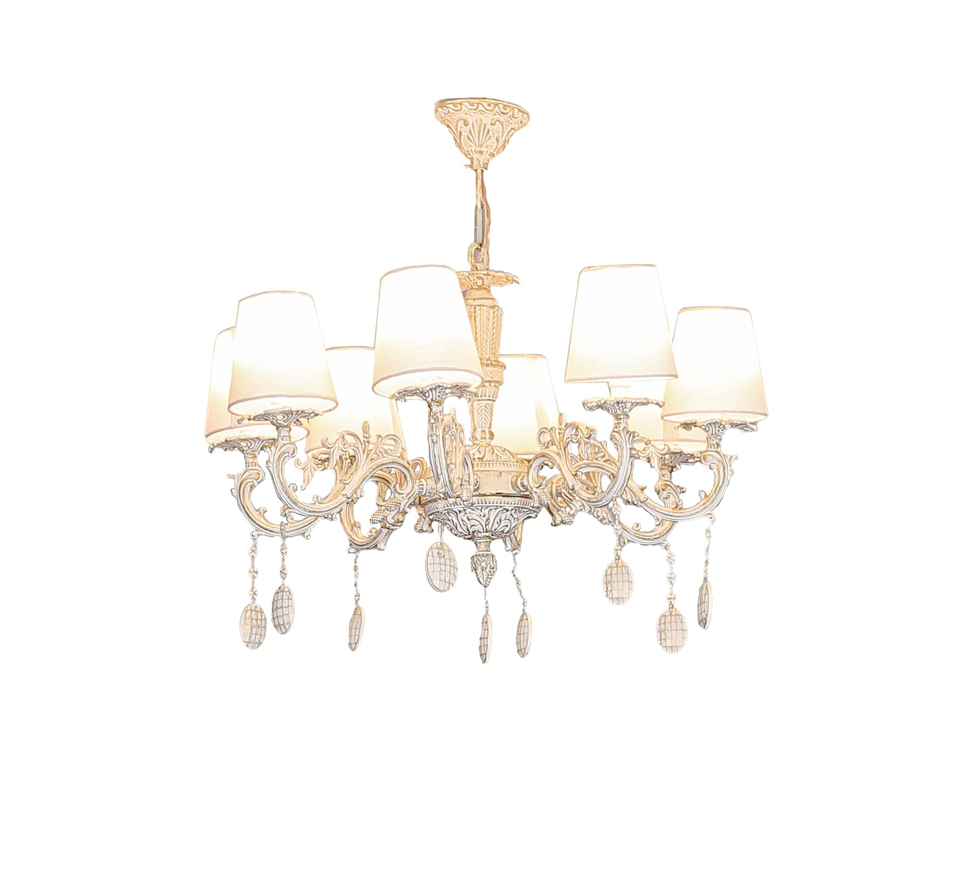 Classic chandelier with ivory and crystal touch - Vitrine Furniture - Lighting
