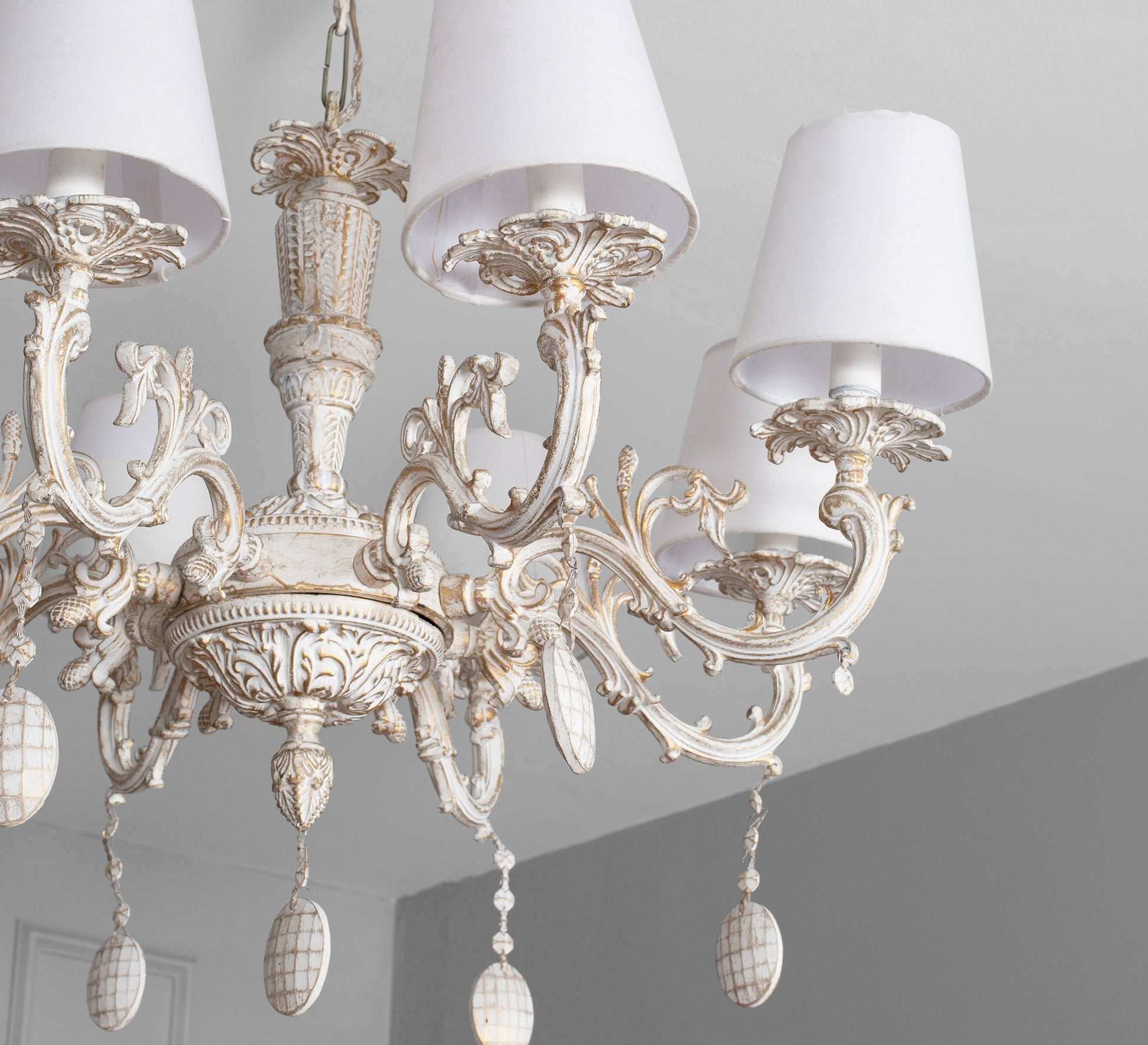 Classic chandelier with ivory and crystal touch - Vitrine Furniture - Lighting