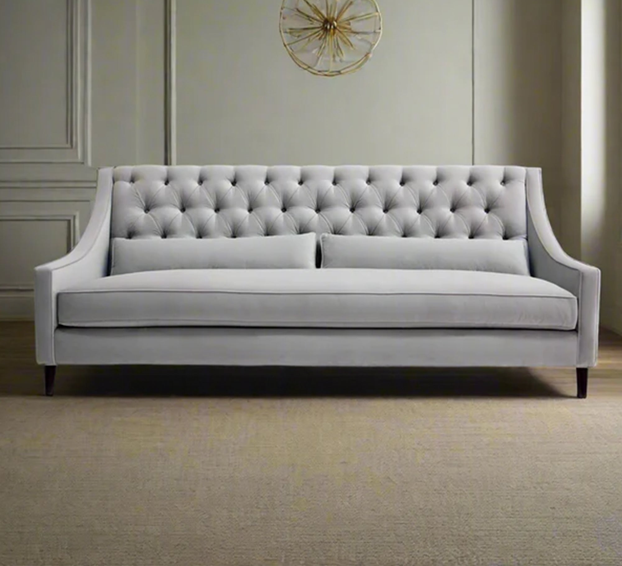 Classic, elegant, and luxurious gray sofa design - Vitrine Furniture - Furniture