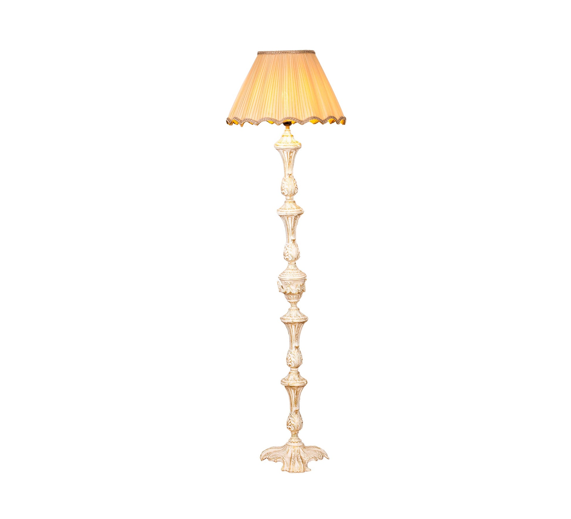 Classic floor lamp with carved base - Vitrine Furniture - Lighting