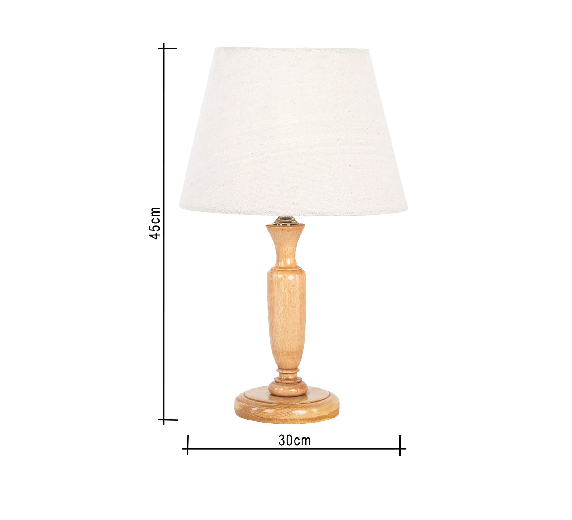 Classic lampshade with wooden base - Vitrine Furniture - Lighting