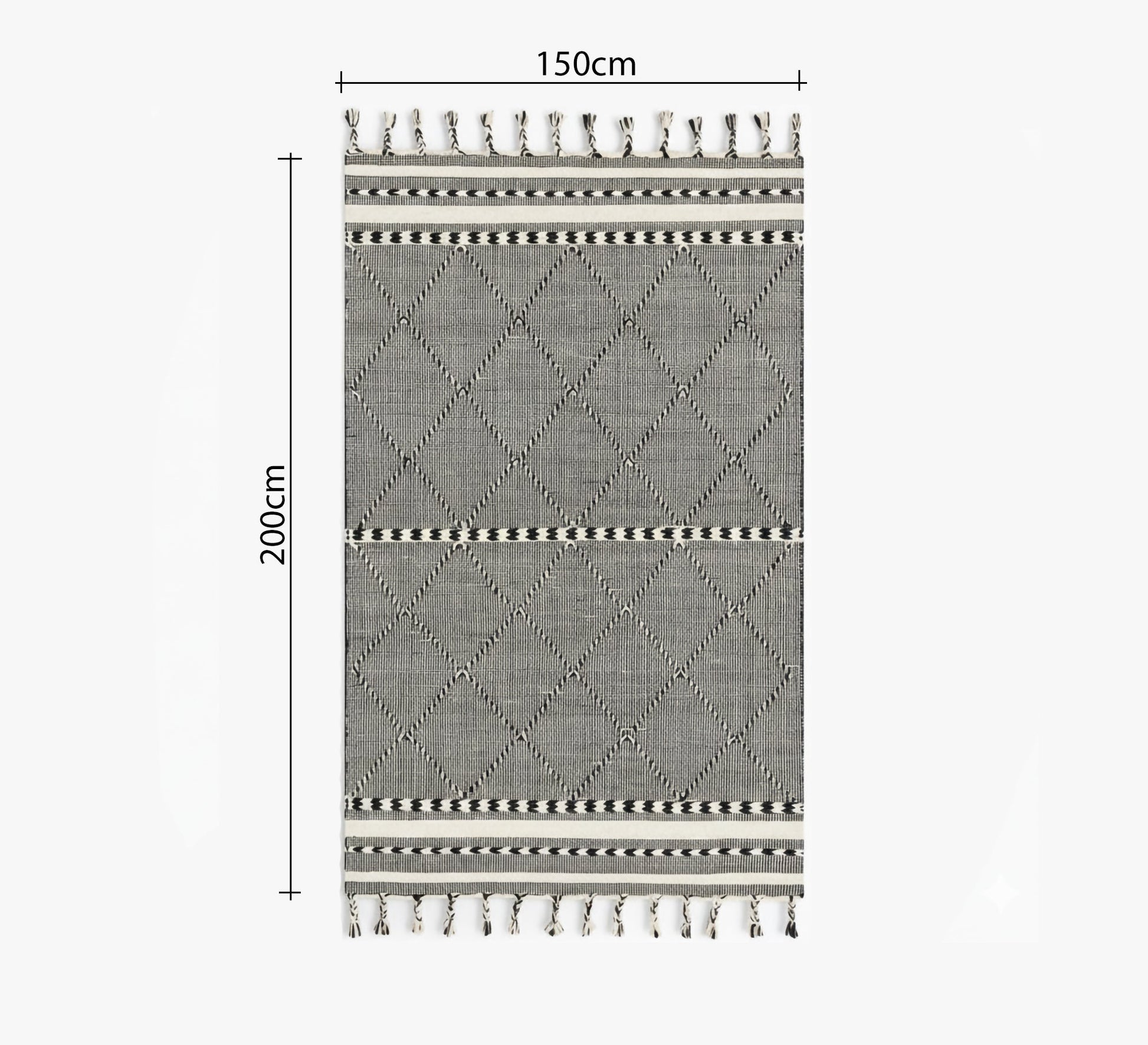 Classic rug with scattered diamond pattern - Vitrine Furniture - Accessories