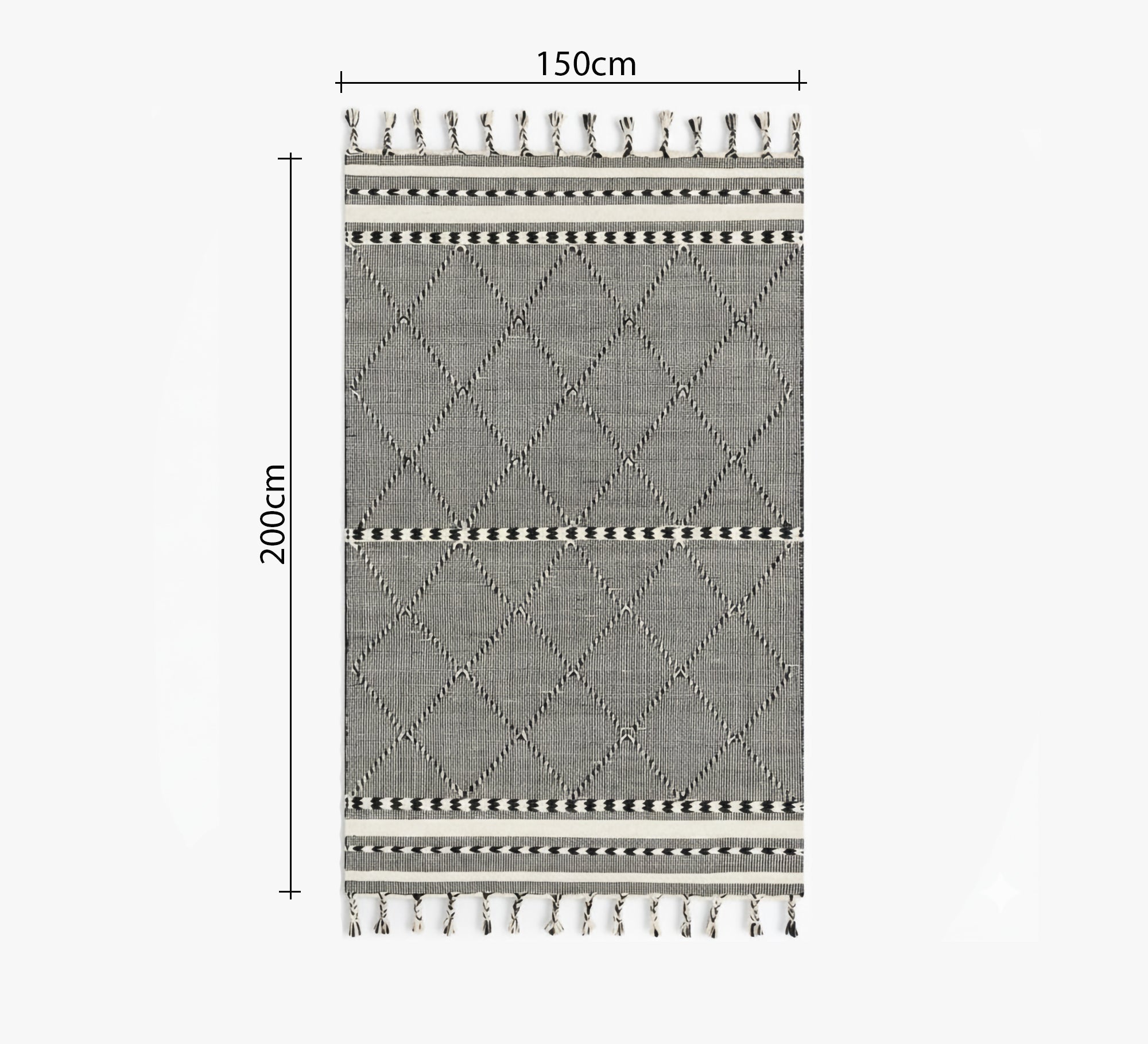 Classic rug with scattered diamond pattern - Vitrine Furniture - Accessories