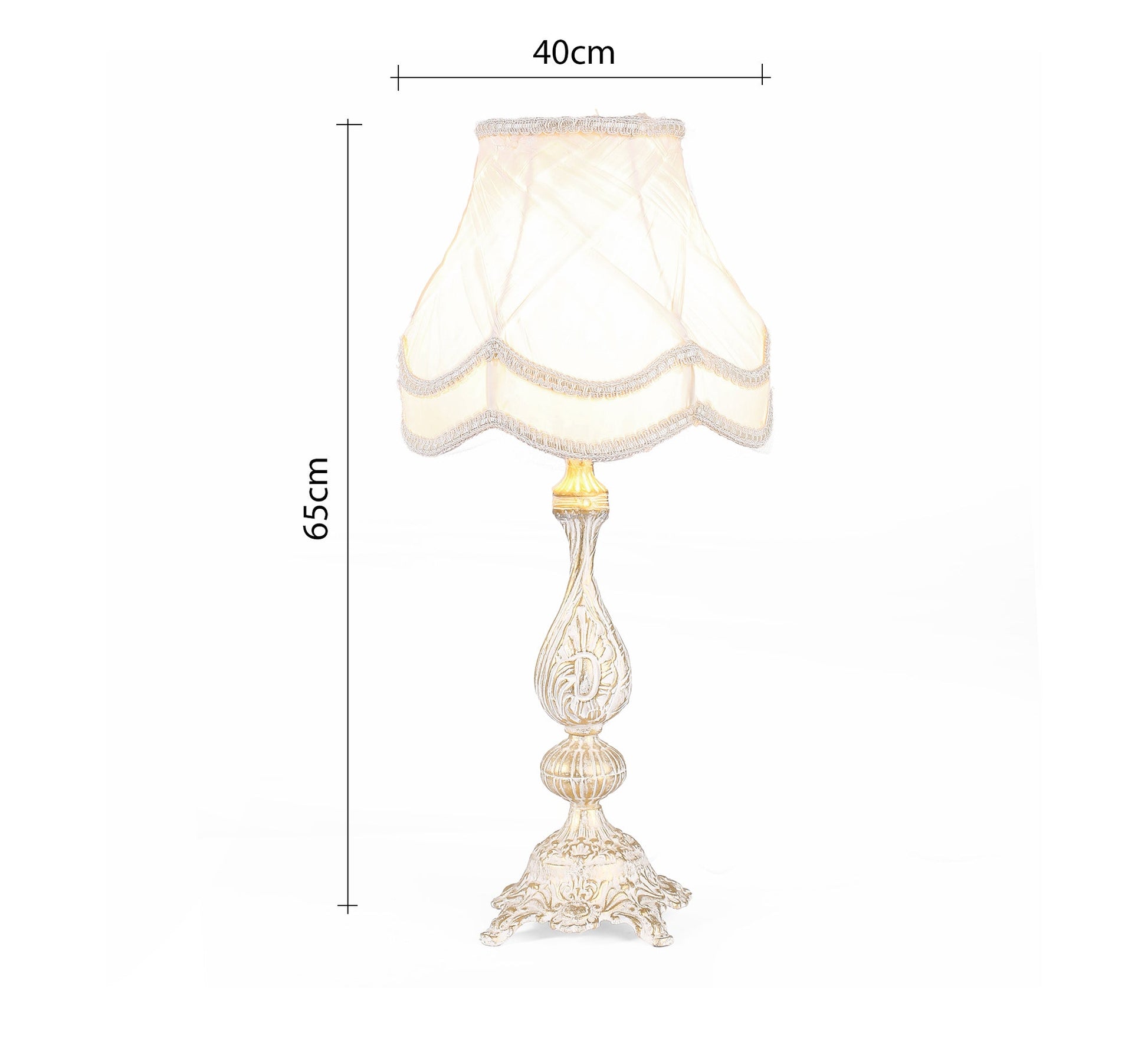Classic style ivory table lamp - Vitrine Furniture - Lighting
