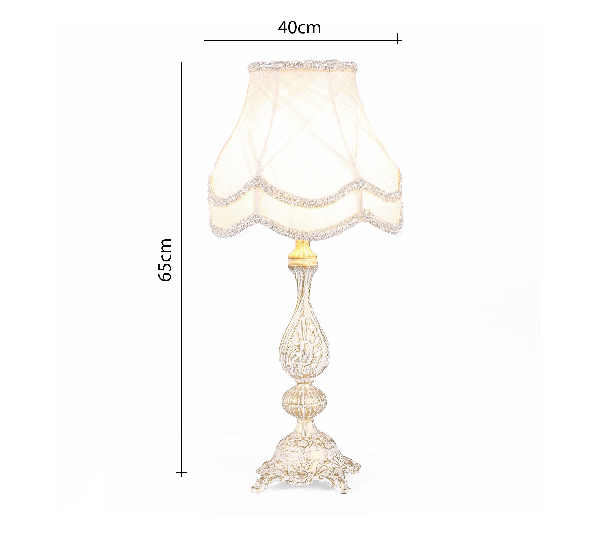 Classic style ivory table lamp - Vitrine Furniture - Lighting