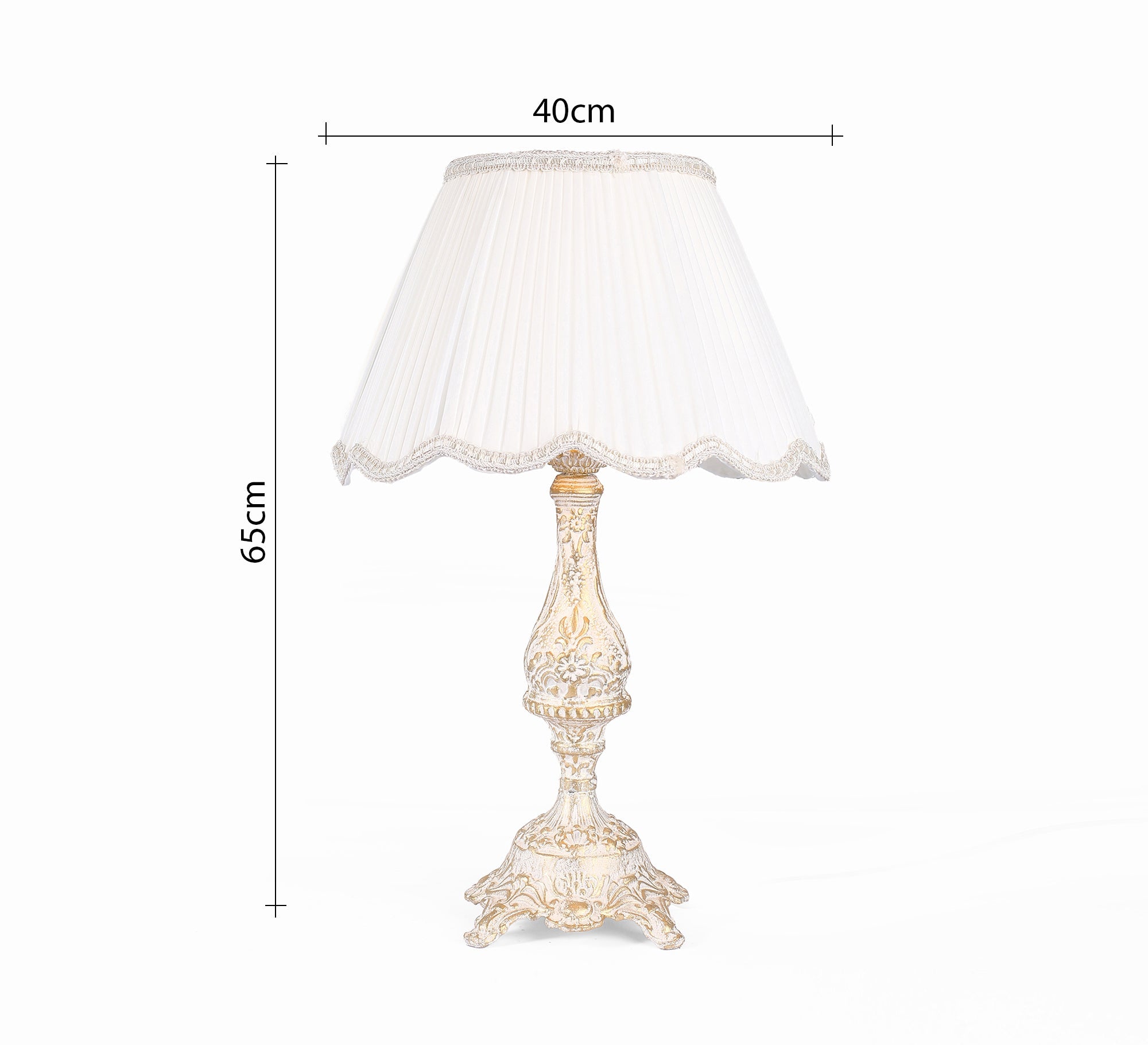Classic table lamp with elegant decor - Vitrine Furniture - Lighting