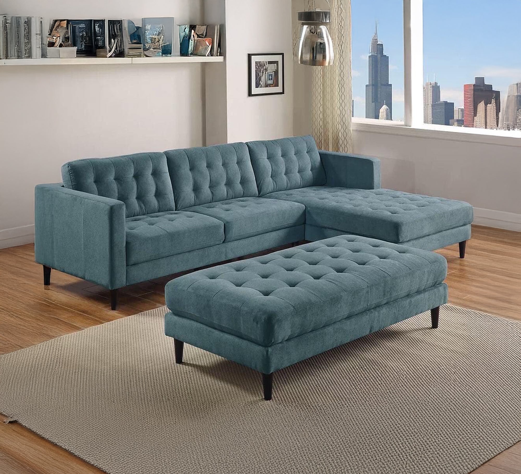 Classic tapered wooden leg corner - Vitrine Furniture - Furniture