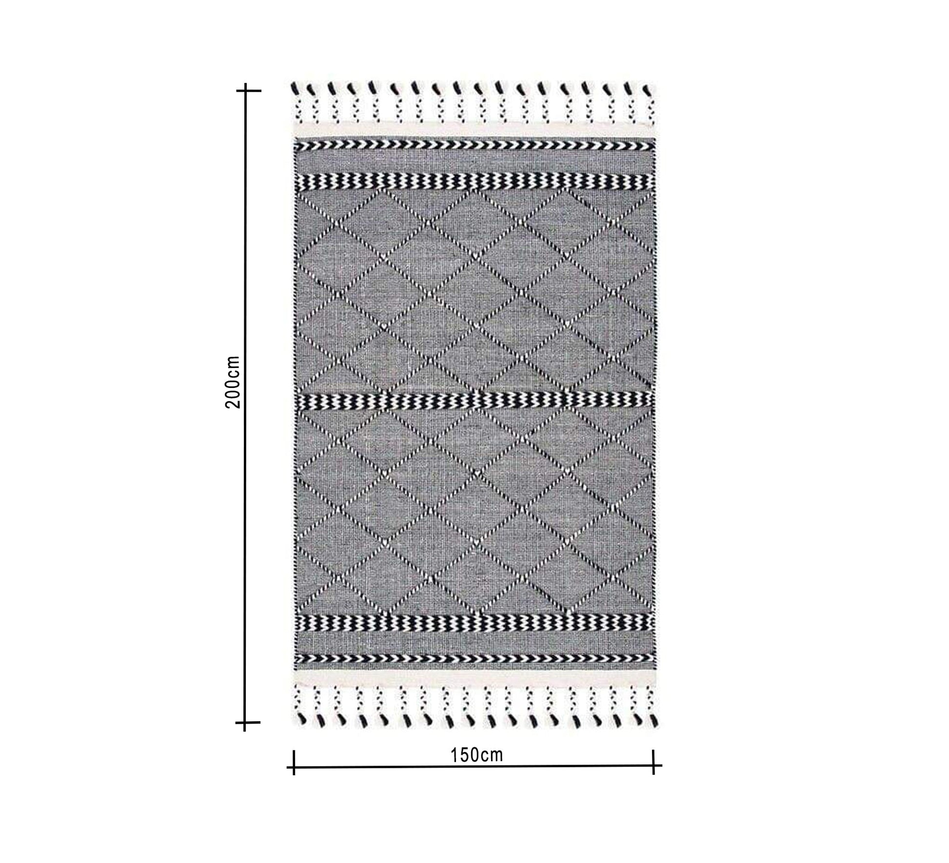 Classic touch rug with diamond pattern - Vitrine Furniture - Accessories