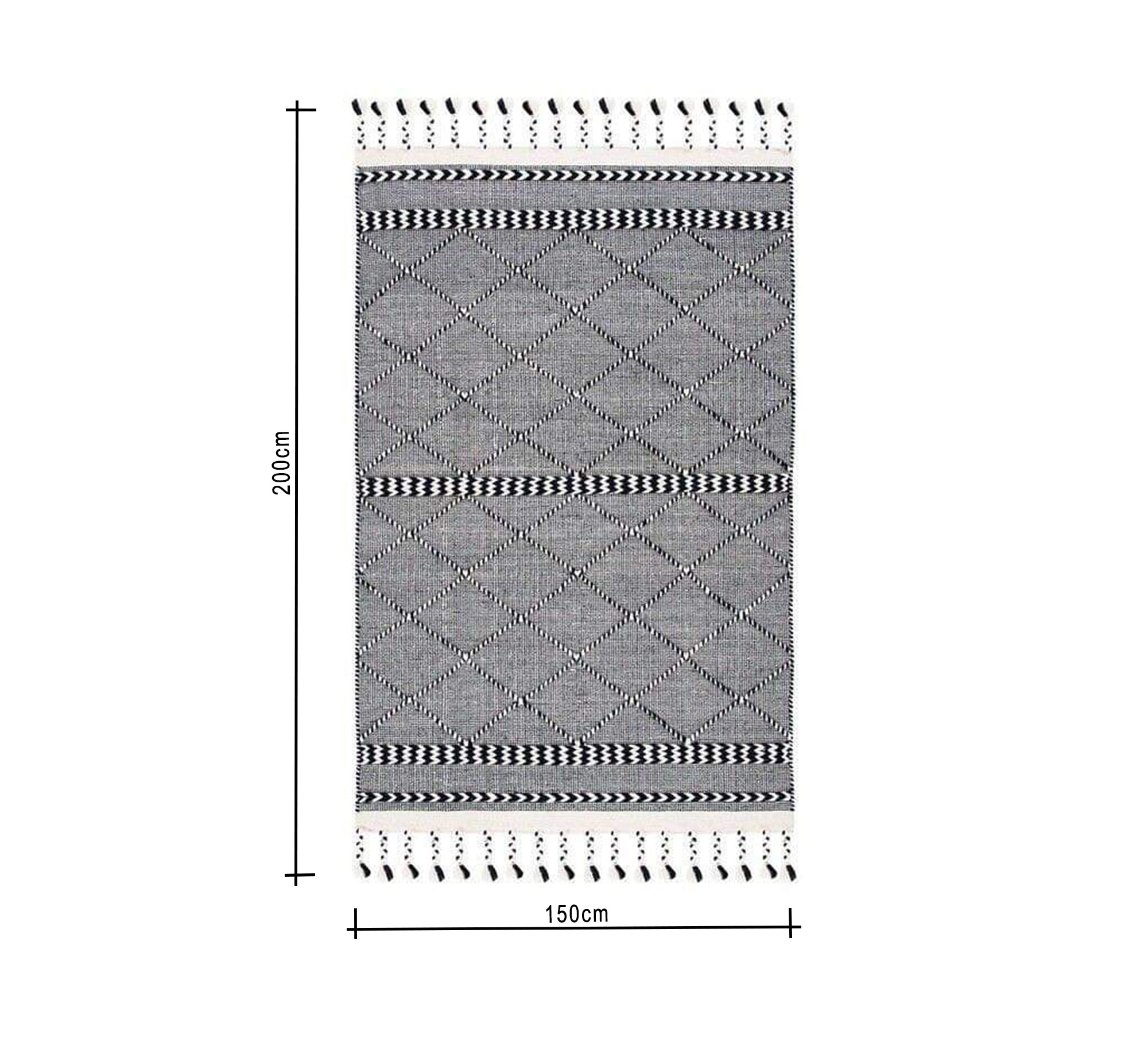 Classic touch rug with diamond pattern - Vitrine Furniture - Accessories
