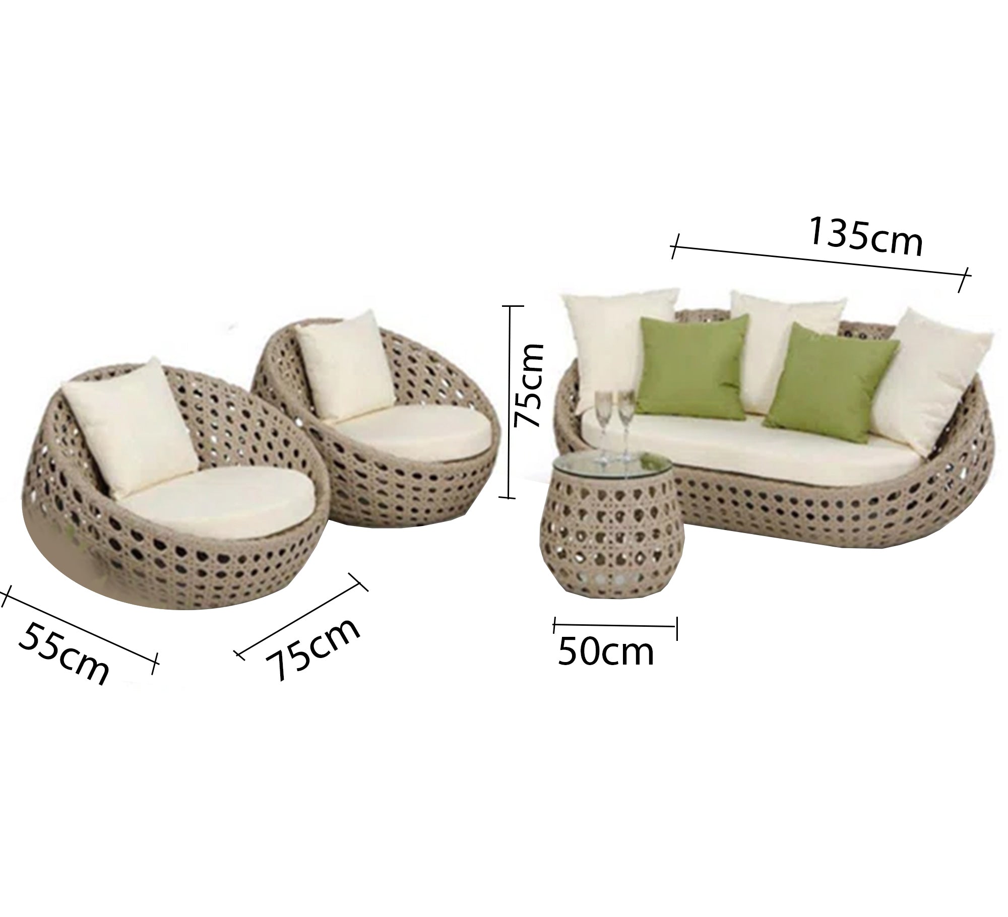 CloudComfort: White Inflatable Outdoor Seating Set - Vitrine Furniture - Outdoor Products