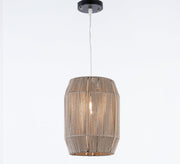 Coffee color ceiling chandelier with macrame threads - Vitrine Furniture - Lighting