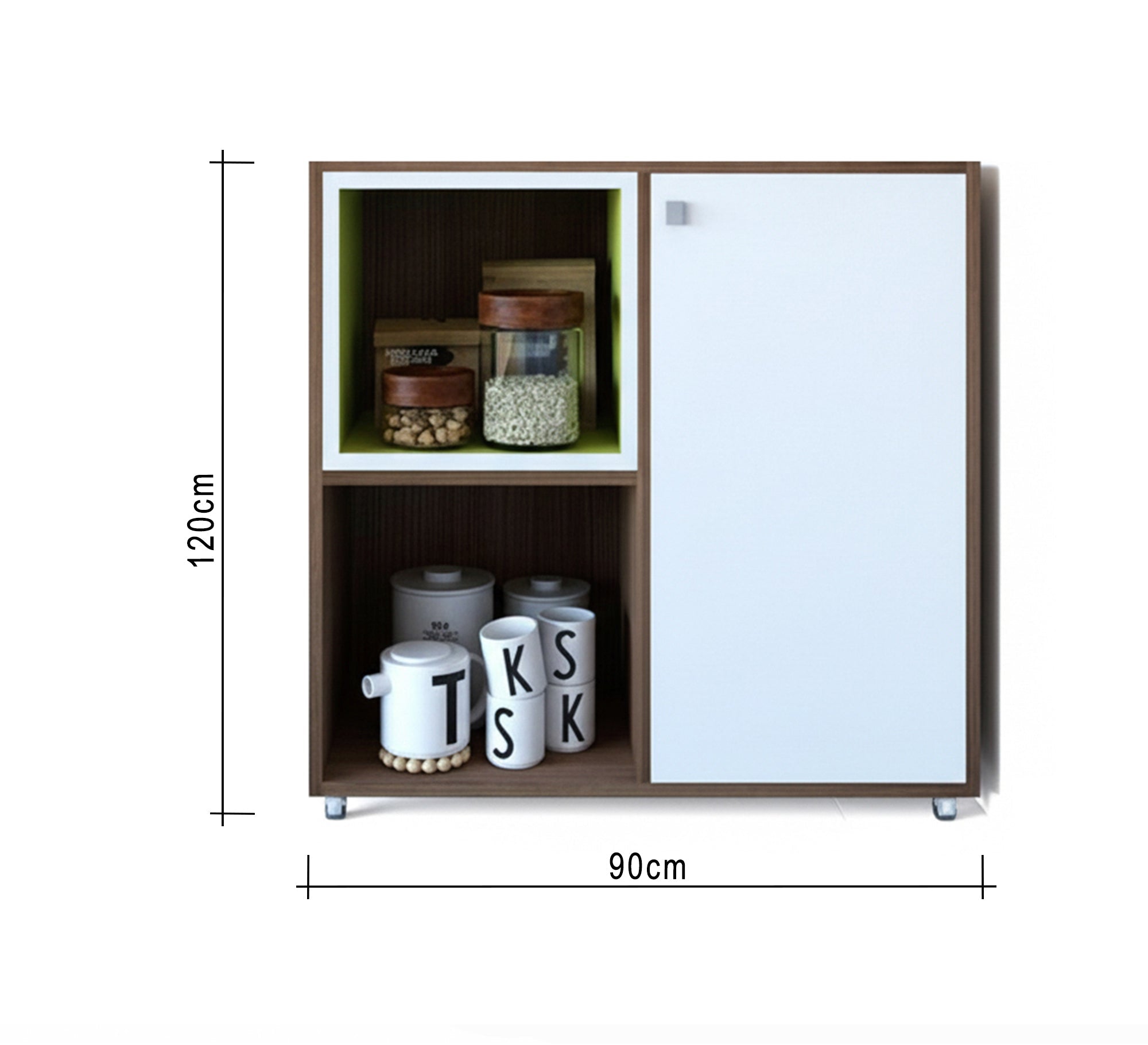 Coffee corner in white and brown - Vitrine Furniture - Coffee Corner