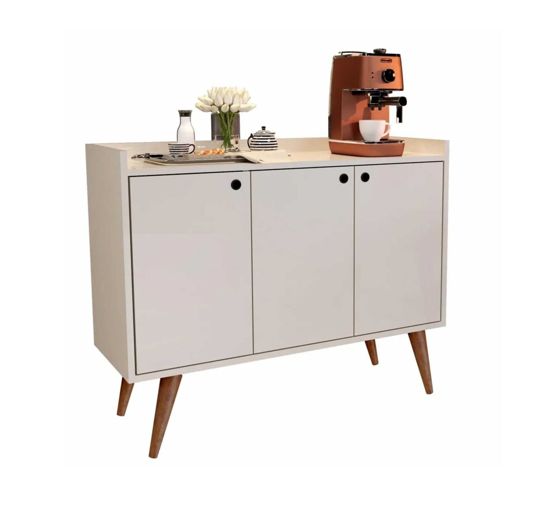 Coffee corner with slanted wooden legs - Vitrine Furniture - Furniture