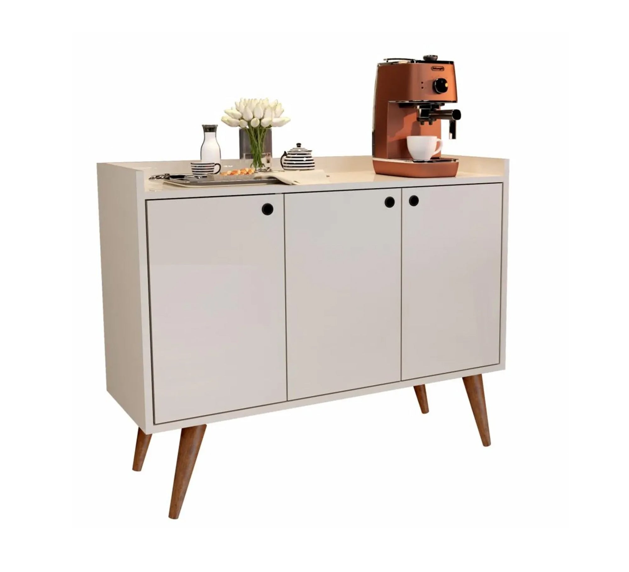 Coffee corner with slanted wooden legs - Vitrine Furniture - Furniture