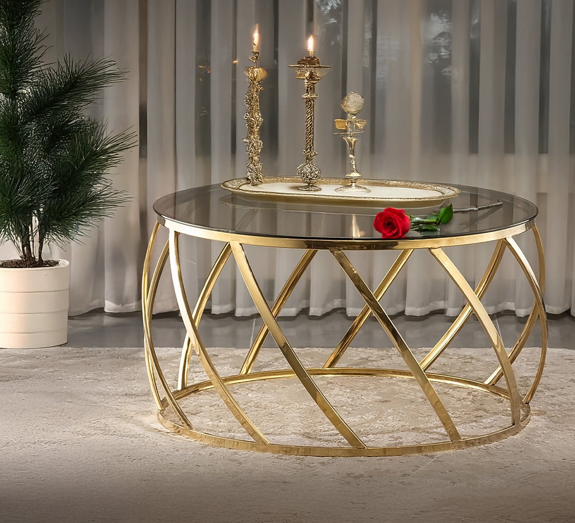 Coffee table with a sloping base - Vitrine Furniture - Furniture