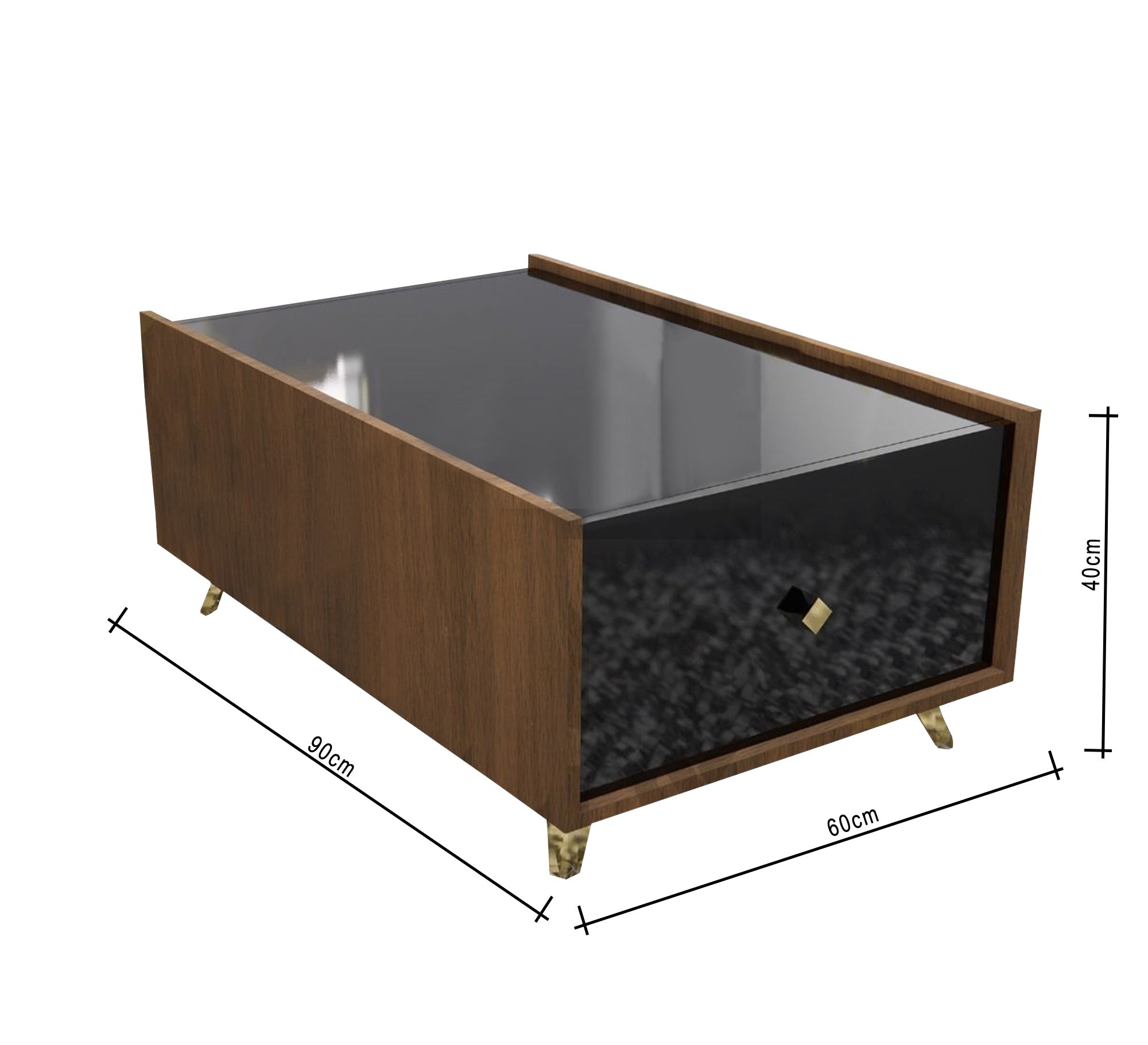 Coffee table with a smooth glass top - Vitrine Furniture - Furniture