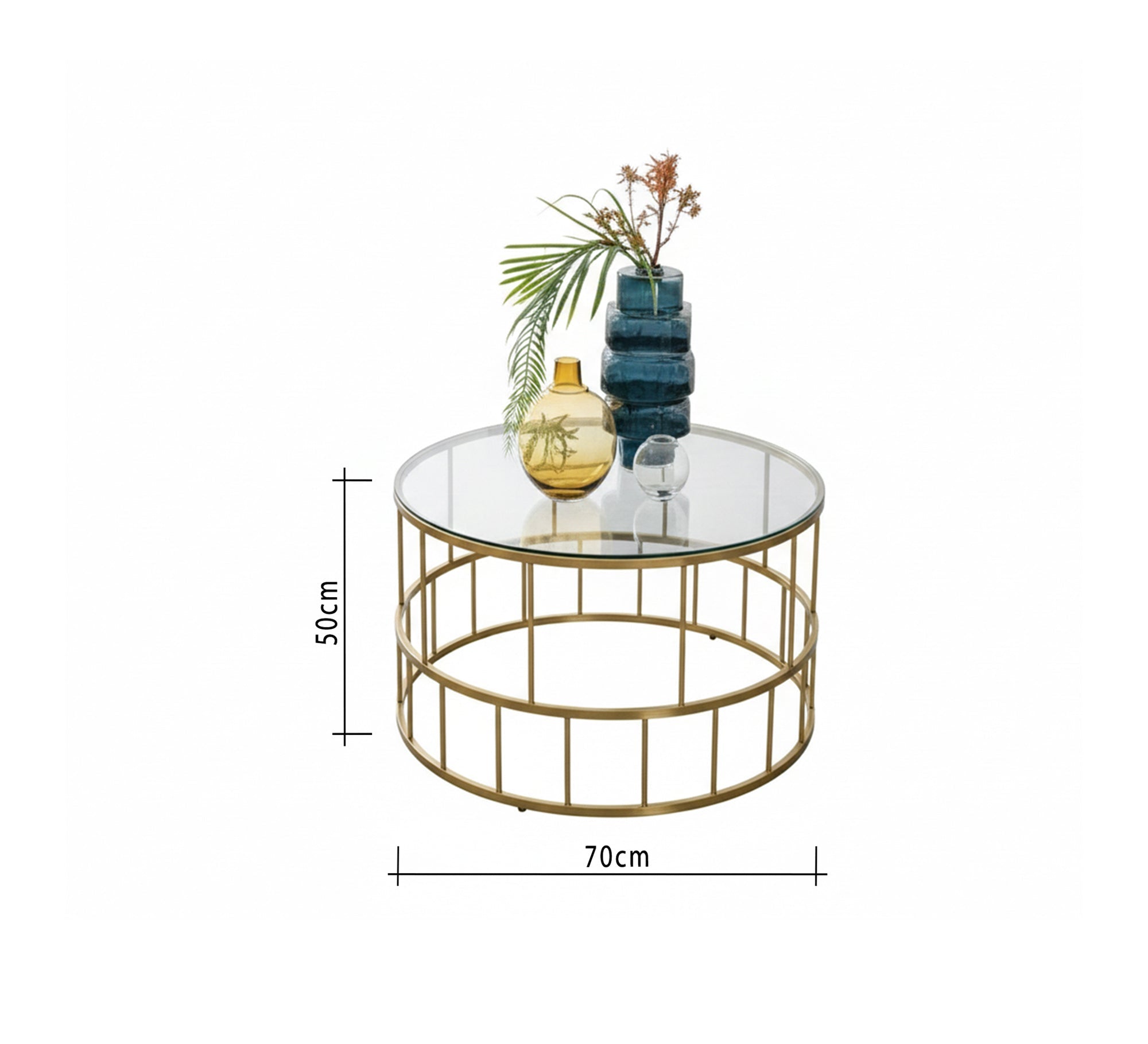 Coffee table with a transparent glass top - Vitrine Furniture - Furniture