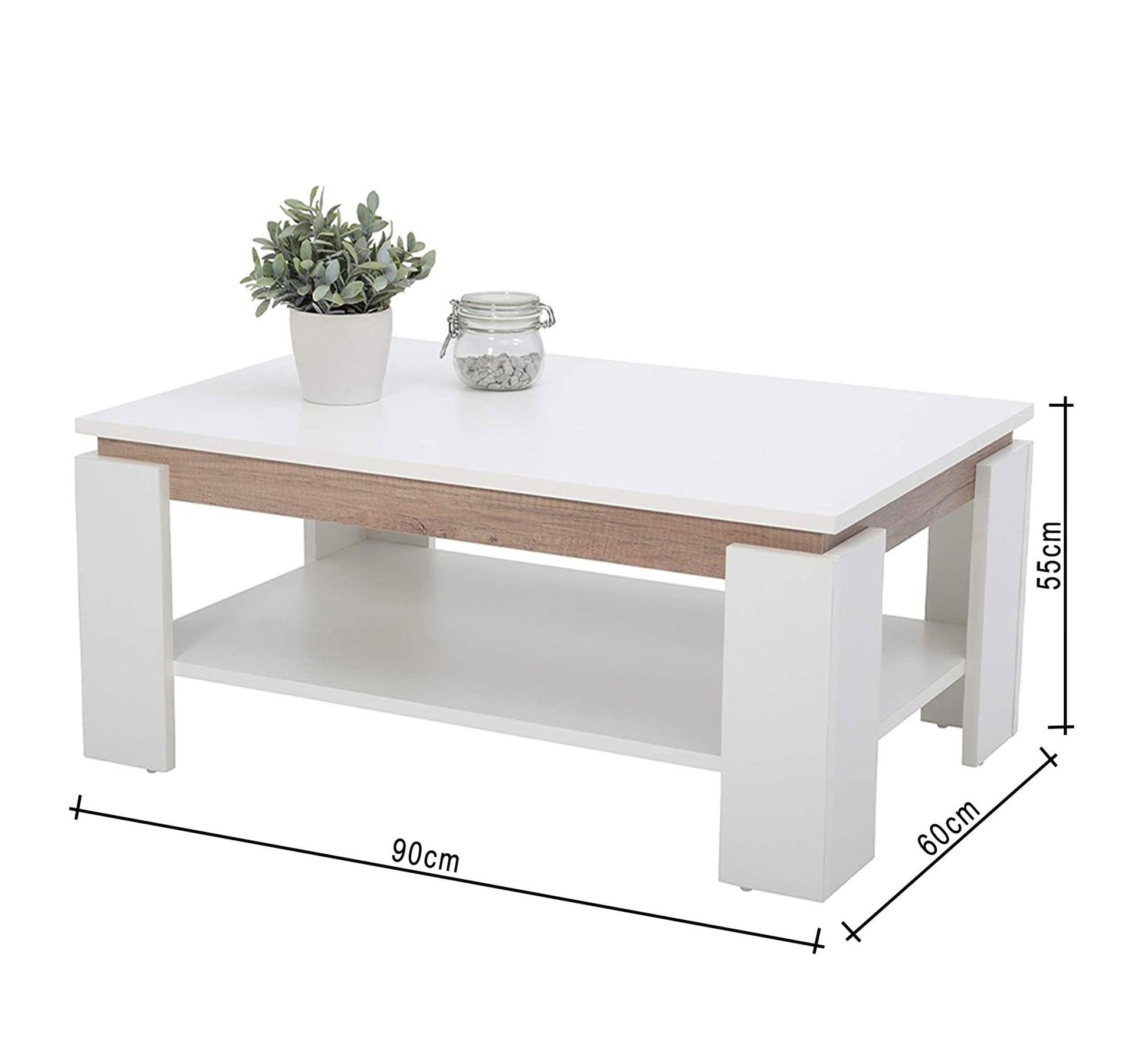 Coffee table with brown belt - Vitrine Furniture - Furniture