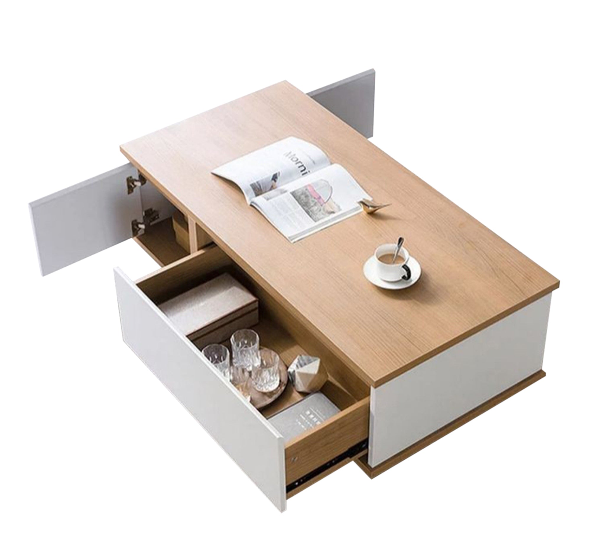 Coffee table with drawer and sliding door - Vitrine Furniture - Furniture