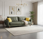 Comfort Luxe Sofa Bed - Stylish Grey, Vibrant Yellow Cushions - Vitrine Furniture - Sofas