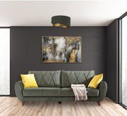 Comfort Luxe Sofa Bed - Stylish Grey, Vibrant Yellow Cushions - Vitrine Furniture - Sofas