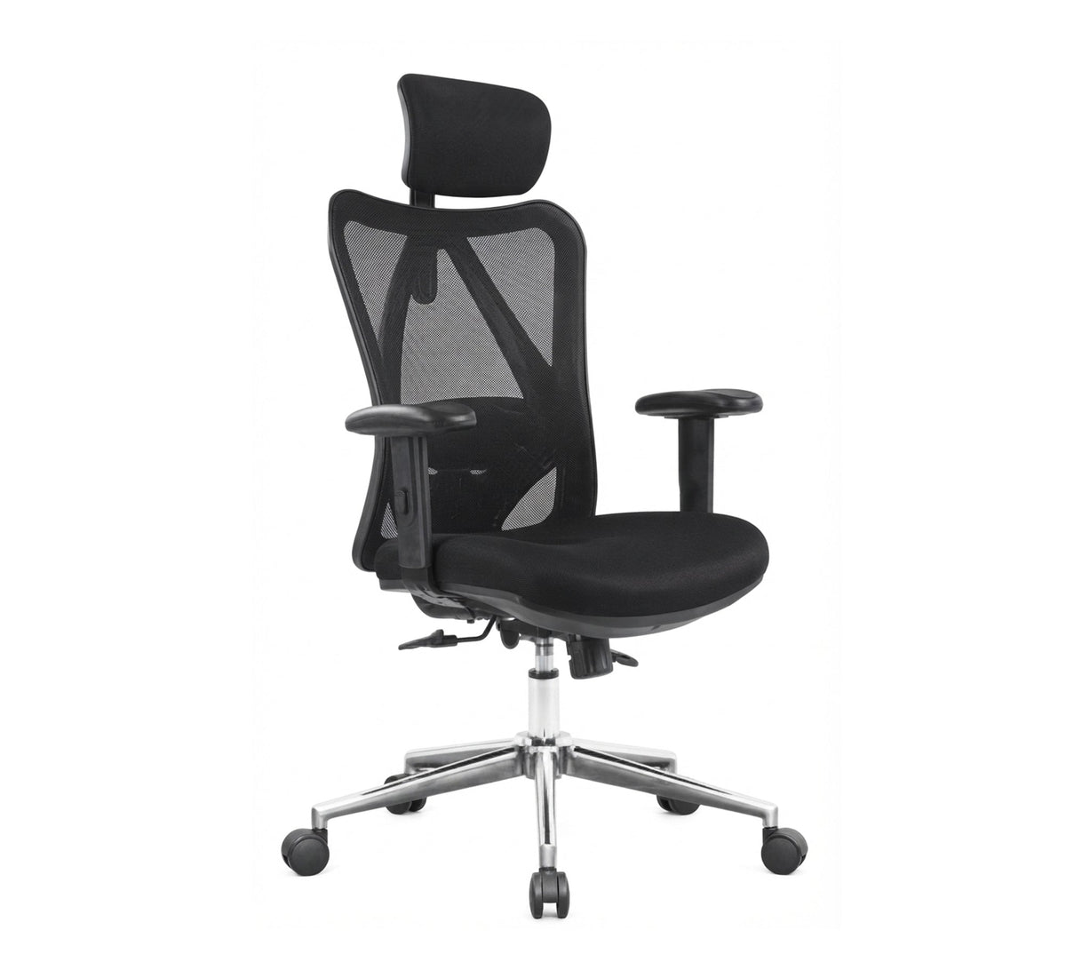 Comfortable black office chair with a mesh back - Vitrine Furniture - Office Chairs