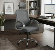 Comfortable Grey Office Chair with Unique Armrests - Vitrine Furniture - Office Chairs
