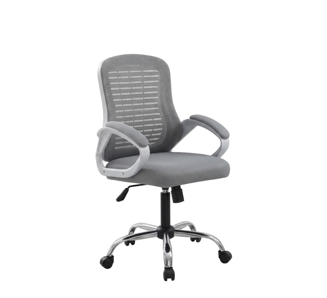 Comfortable Grey Office Chair with Unique Armrests - Vitrine Furniture - Office Chairs