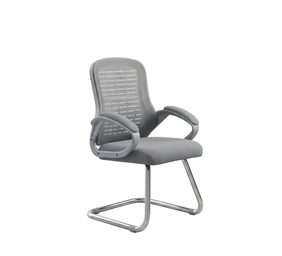 Comfortable Grey Office Chair with Unique Armrests - Vitrine Furniture - Office Chairs